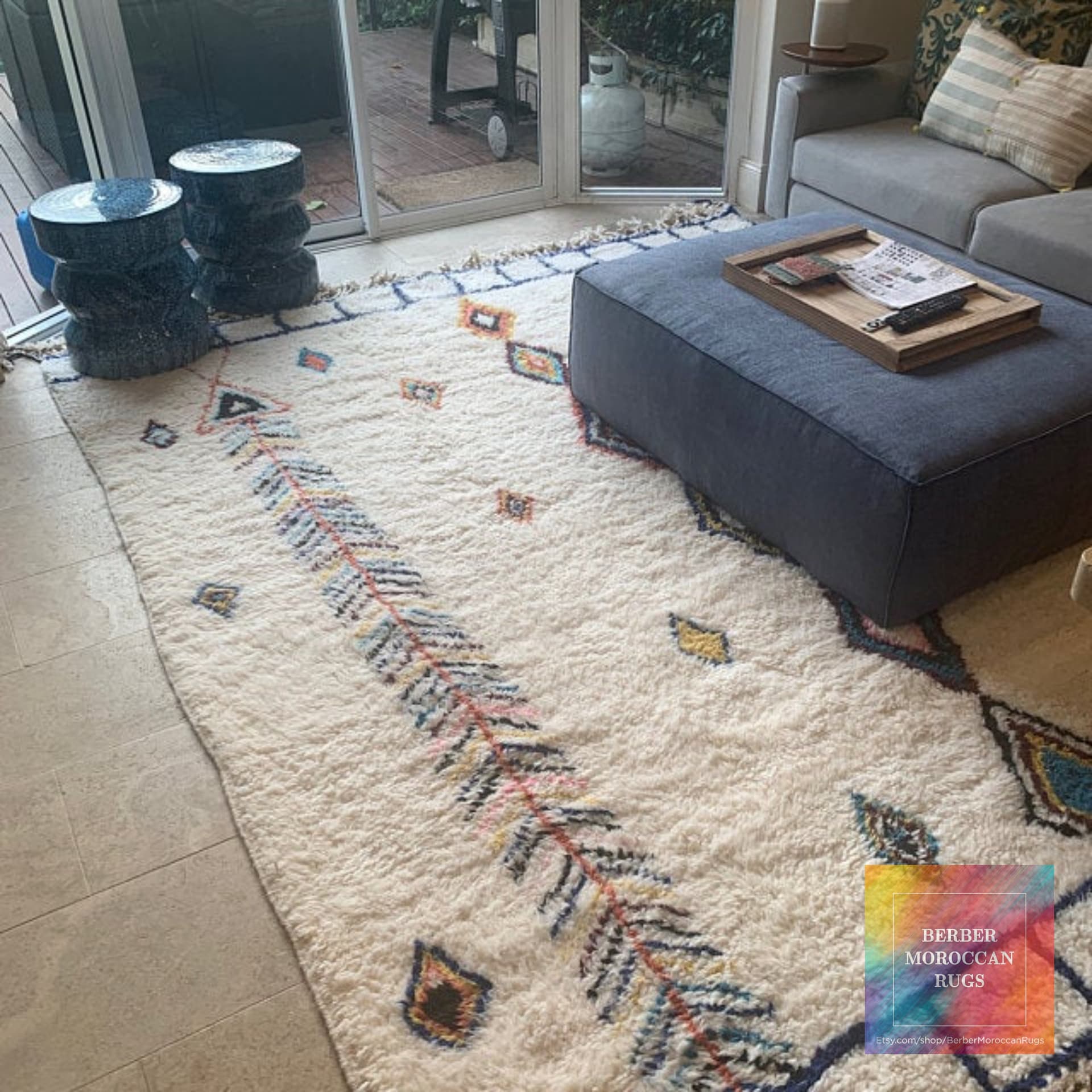 Moroccan Rugs - Handmade Beni Ourain Style - berber area rug - Large authentic Moroccan rug - Teppich marokko