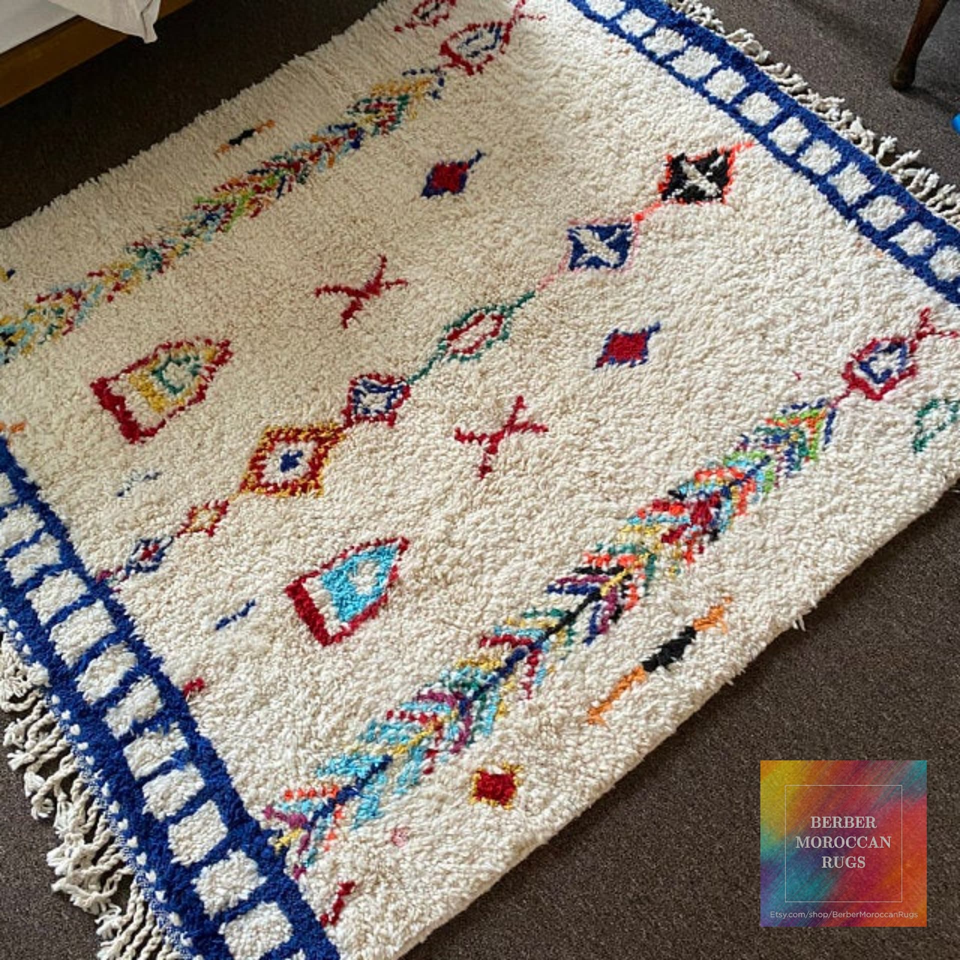 Moroccan Rugs - Handmade Beni Ourain Style - berber area rug - Large authentic Moroccan rug - Teppich marokko