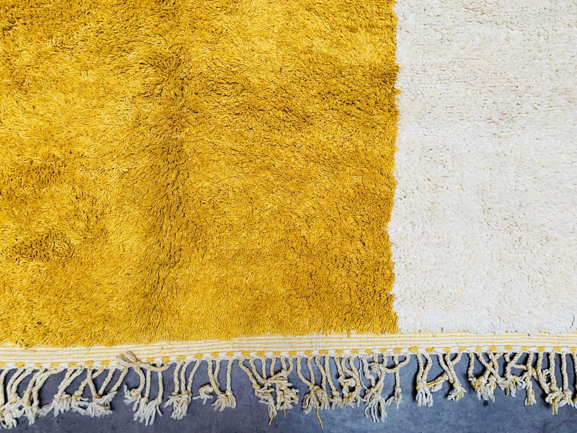 Yellow Moroccan Rugs - Handmade Beni Ourain Style - berber area rug - Large authentic Moroccan rug - Teppich marokko