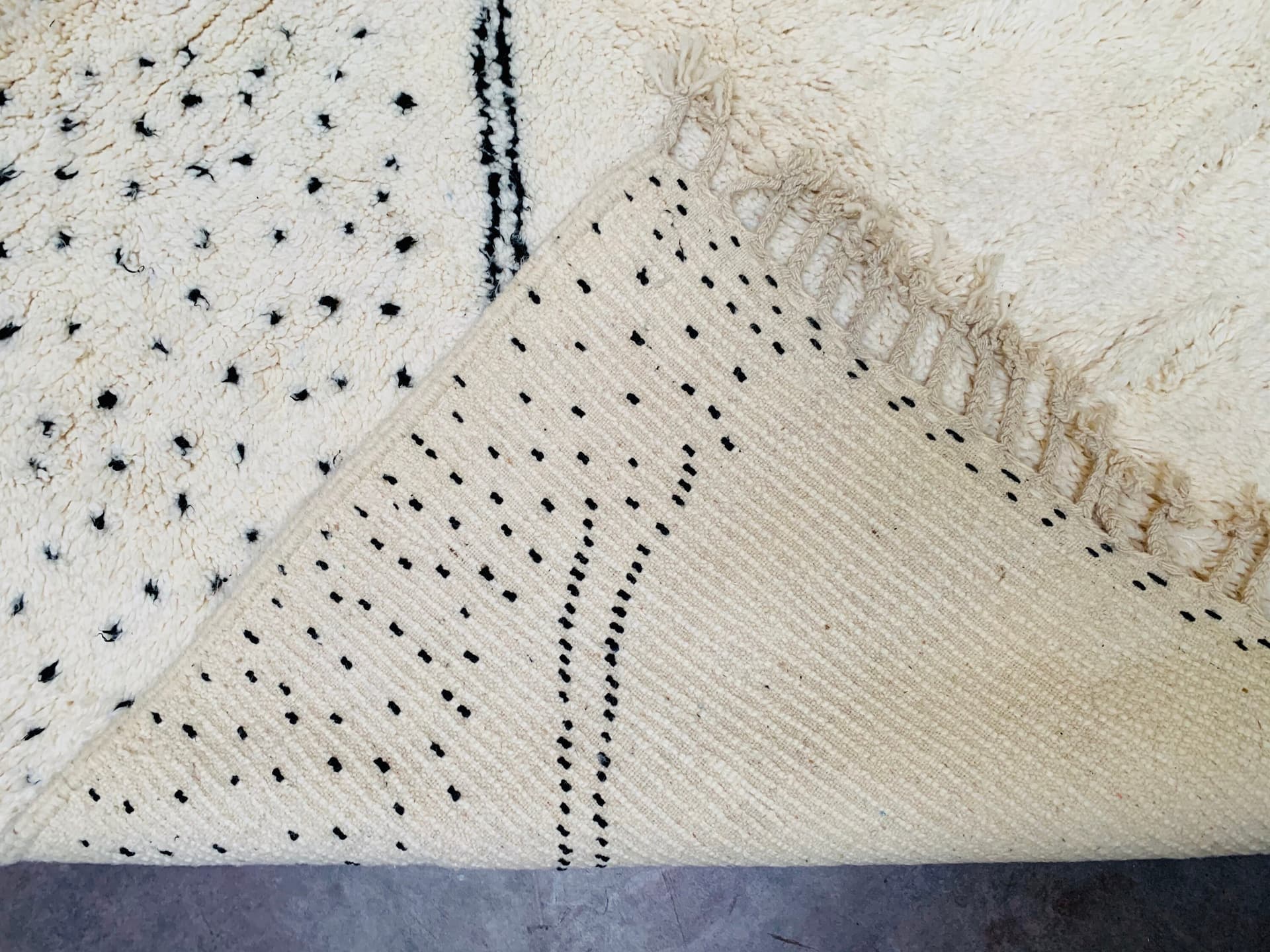 Neutral Diamond Beni Ourain Rug