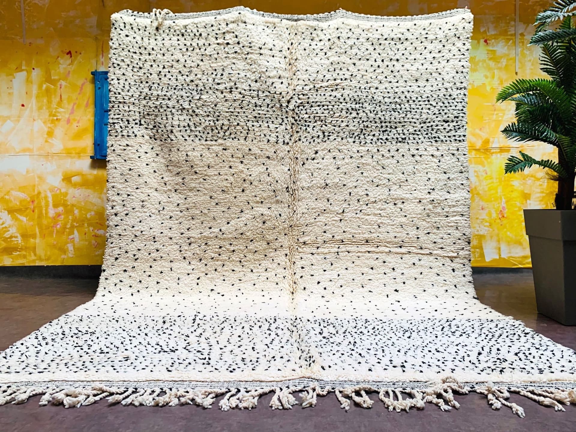 Neutral Speckled Beni Ourain Rug