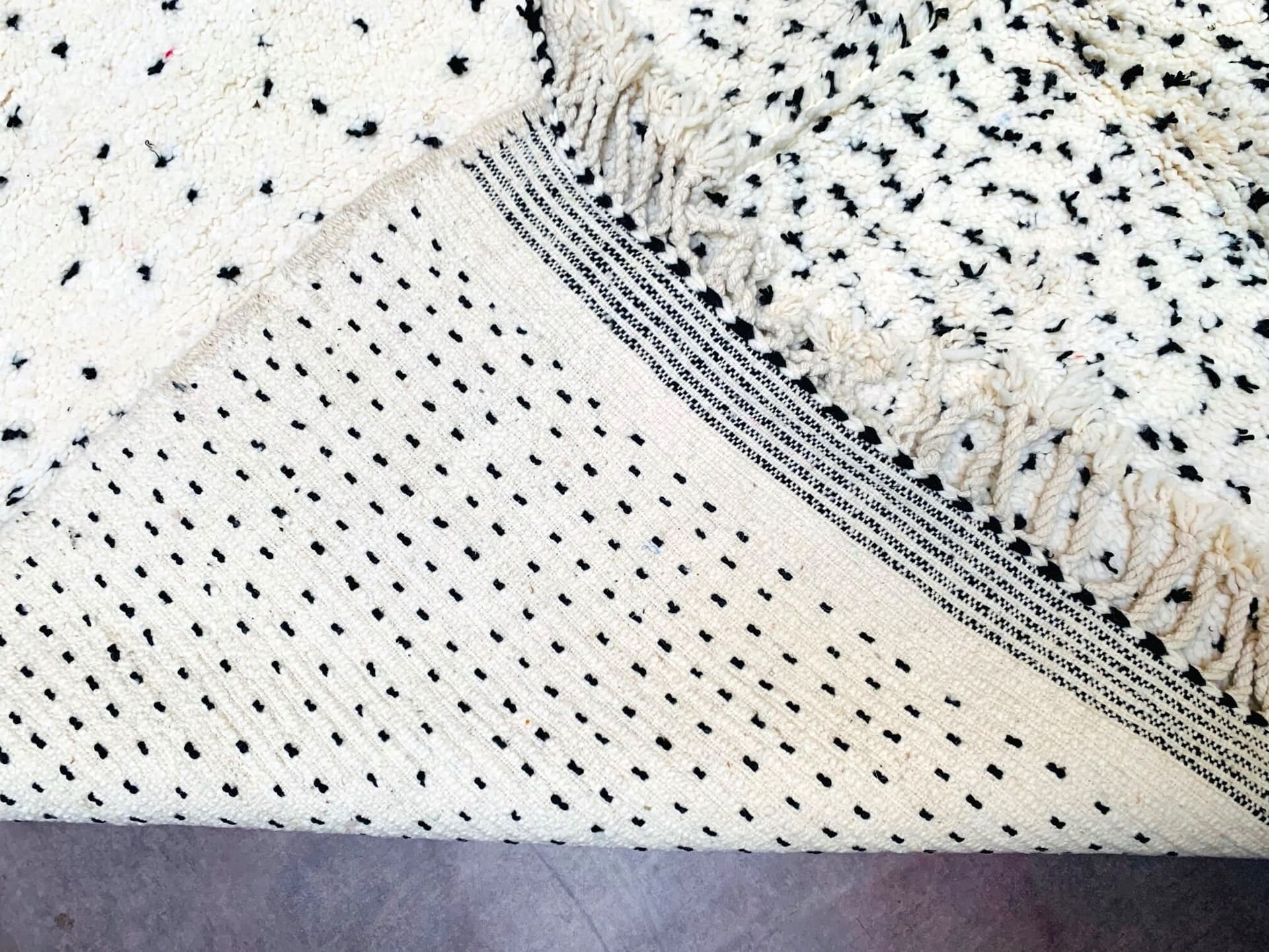 Neutral Speckled Beni Ourain Rug