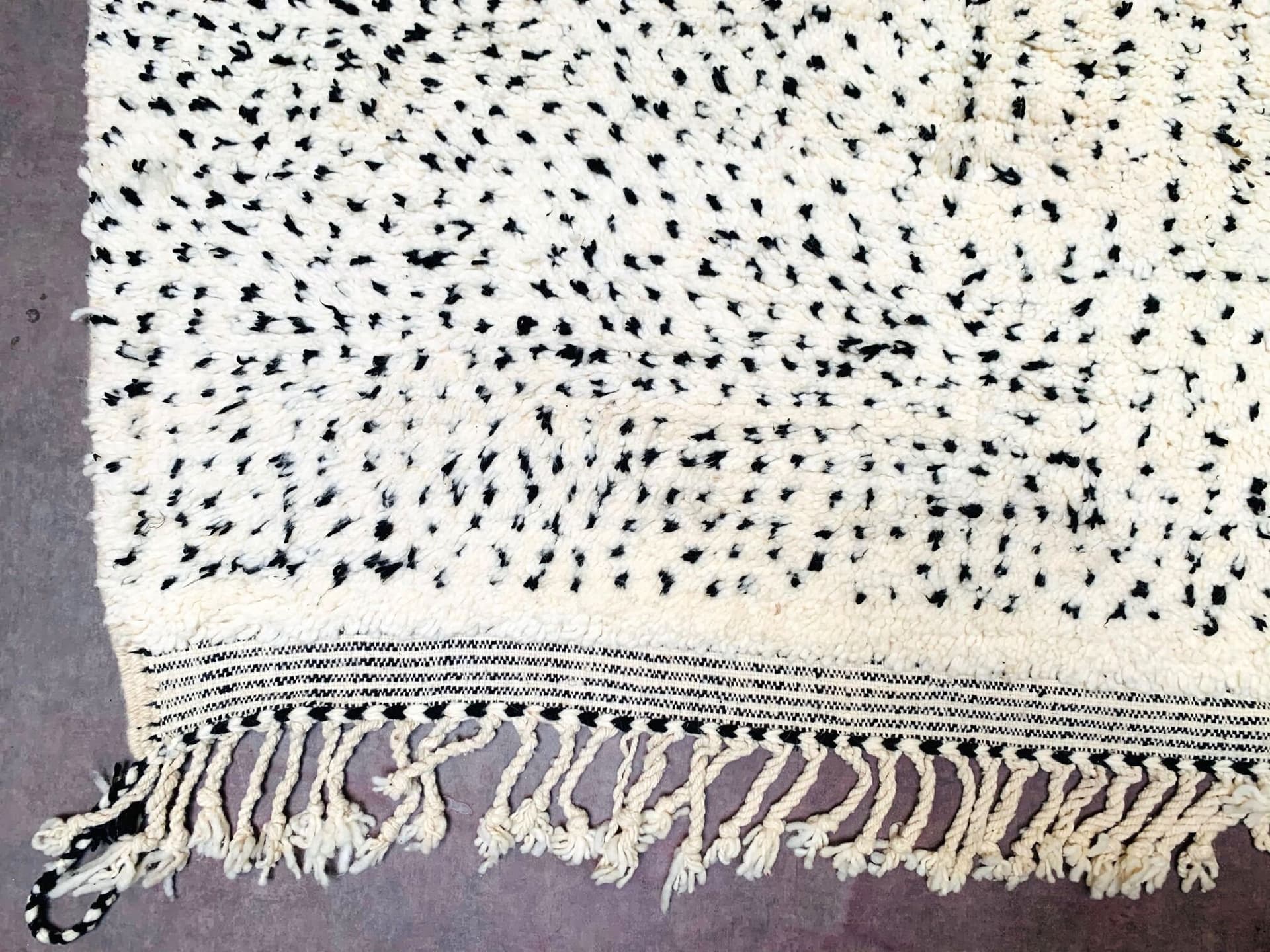 Neutral Speckled Beni Ourain Rug