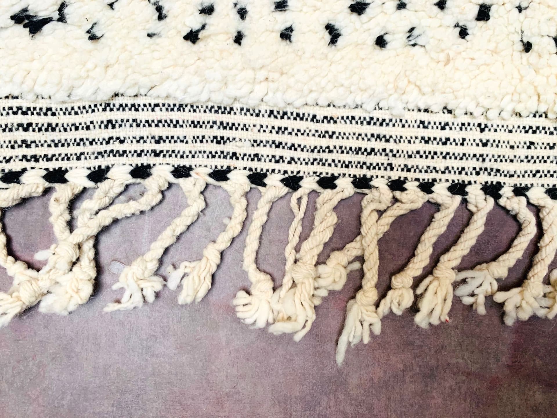 Neutral Speckled Beni Ourain Rug