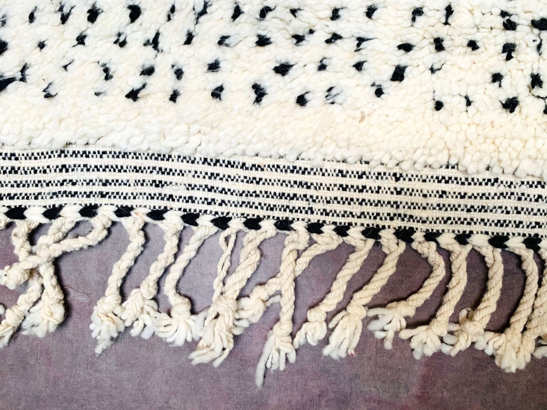 Neutral Speckled Beni Ourain Rug