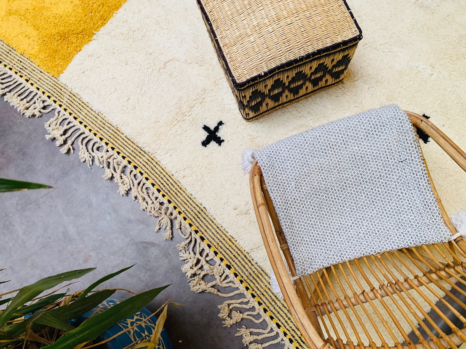 Handmade Beni Ourain Wool Rug, Moroccan Berber Carpet
