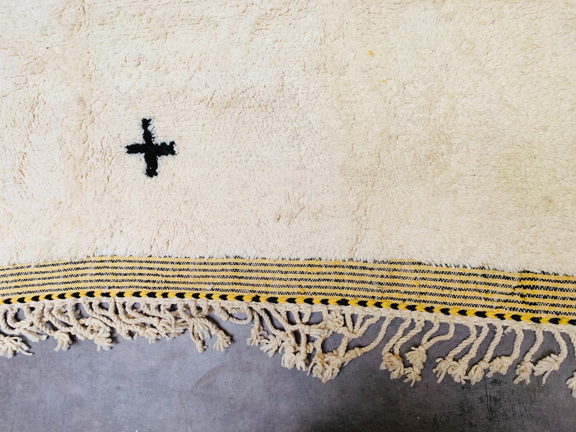 Handmade Beni Ourain Wool Rug, Moroccan Berber Carpet