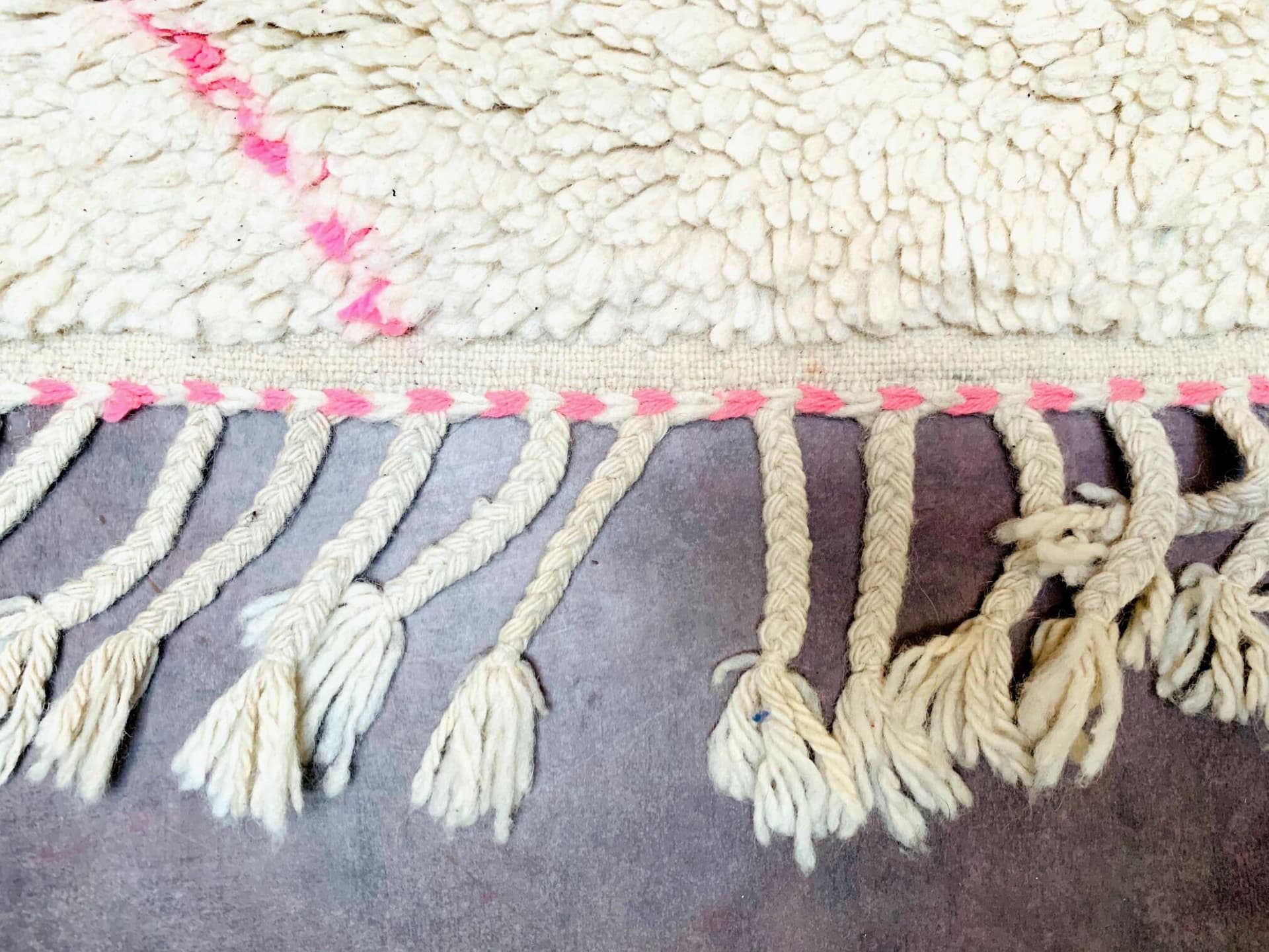 Handmade Beni Ourain Wool Rug, Authentic Moroccan Berber Carpet