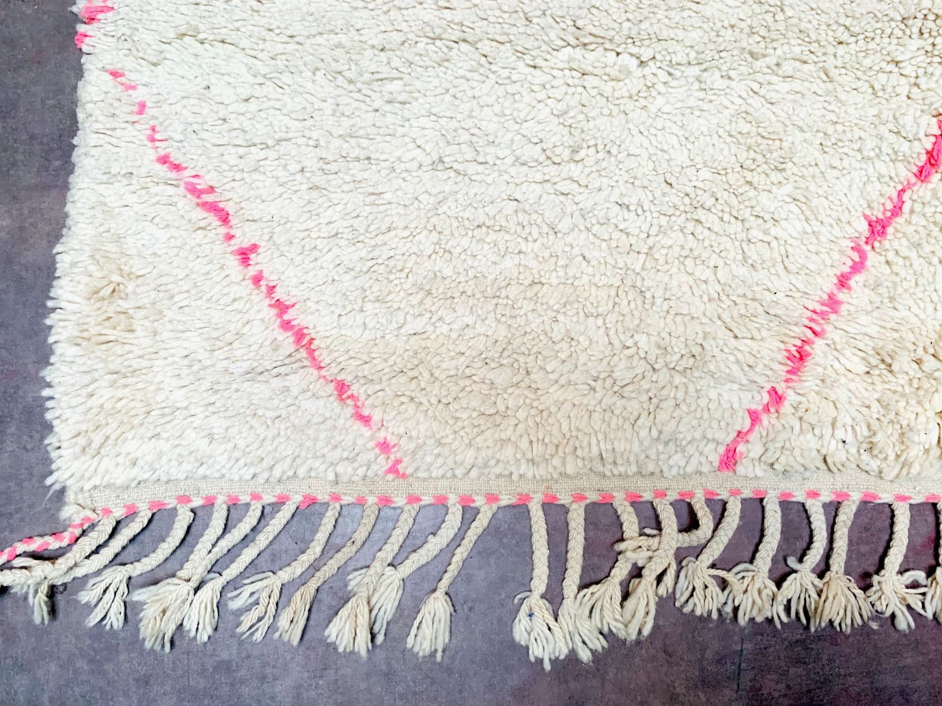 Handmade Beni Ourain Wool Rug, Authentic Moroccan Berber Carpet