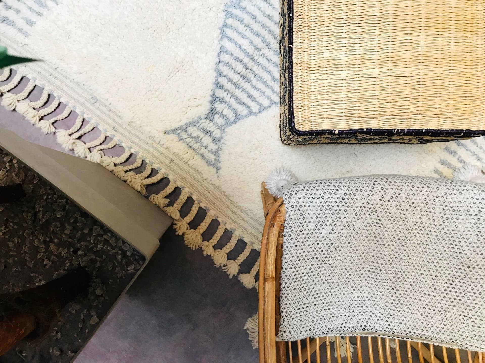 Ivory Hourglass Beni Ourain Rug