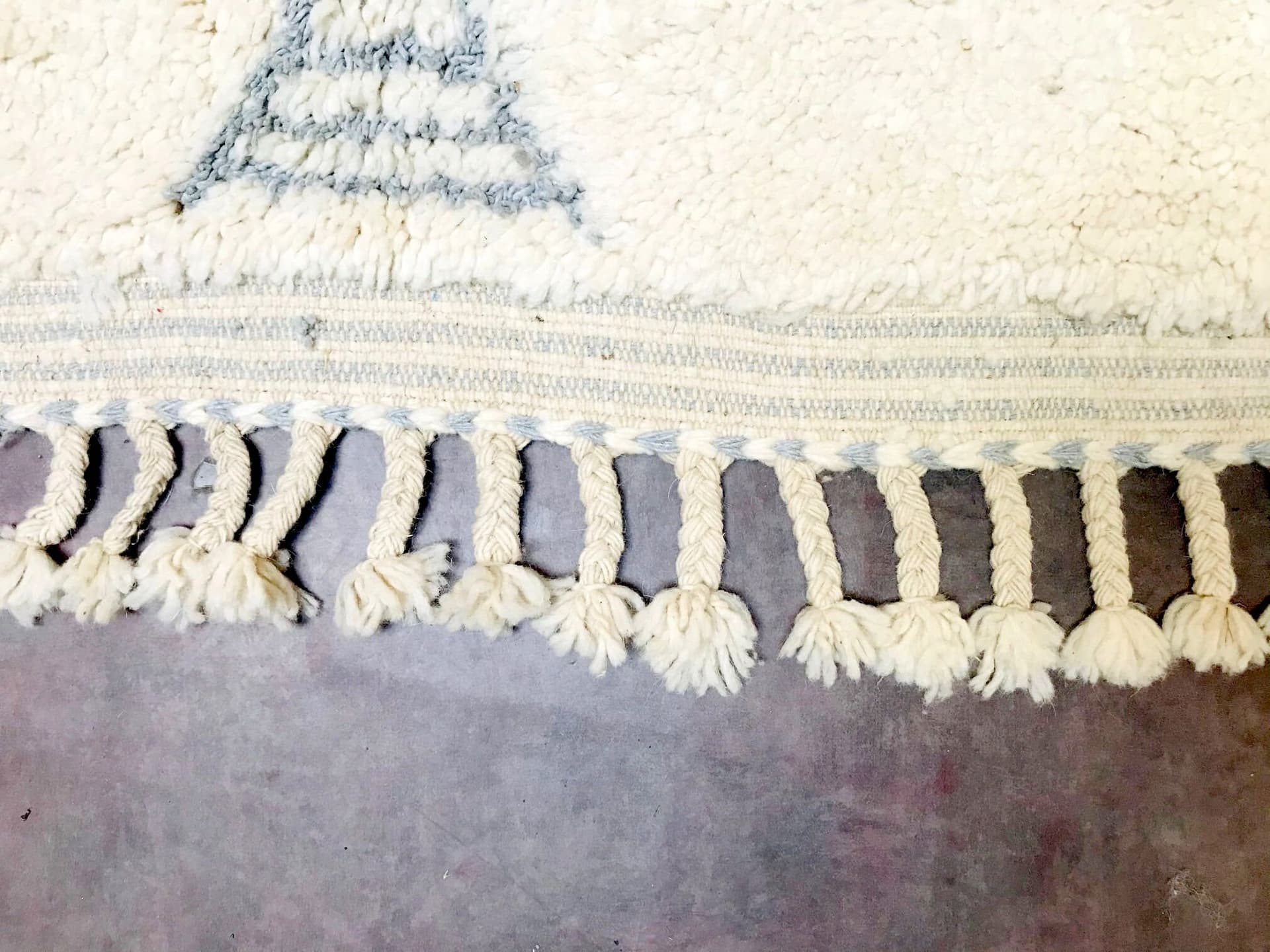 Ivory Hourglass Beni Ourain Rug