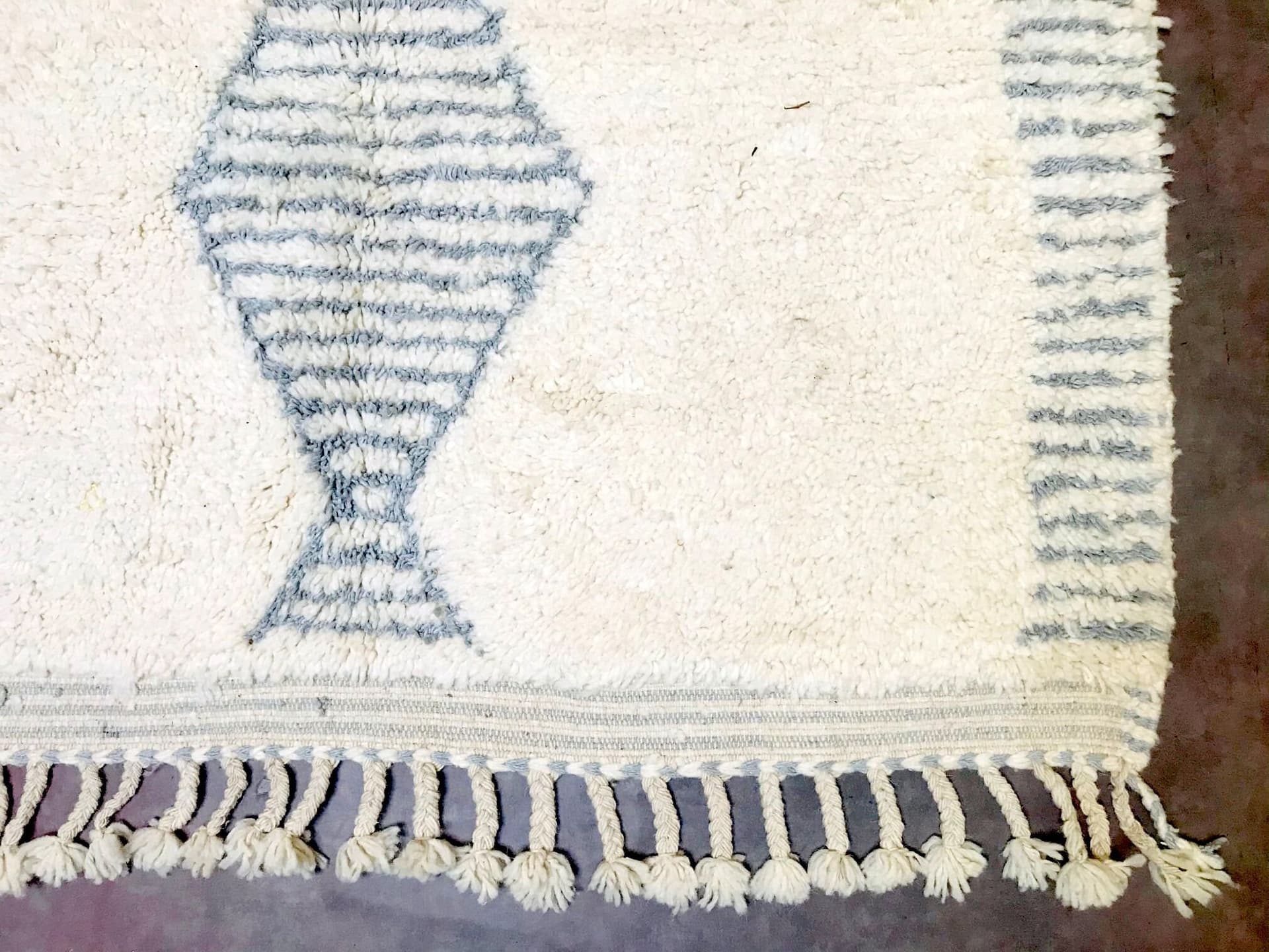 Ivory Hourglass Beni Ourain Rug