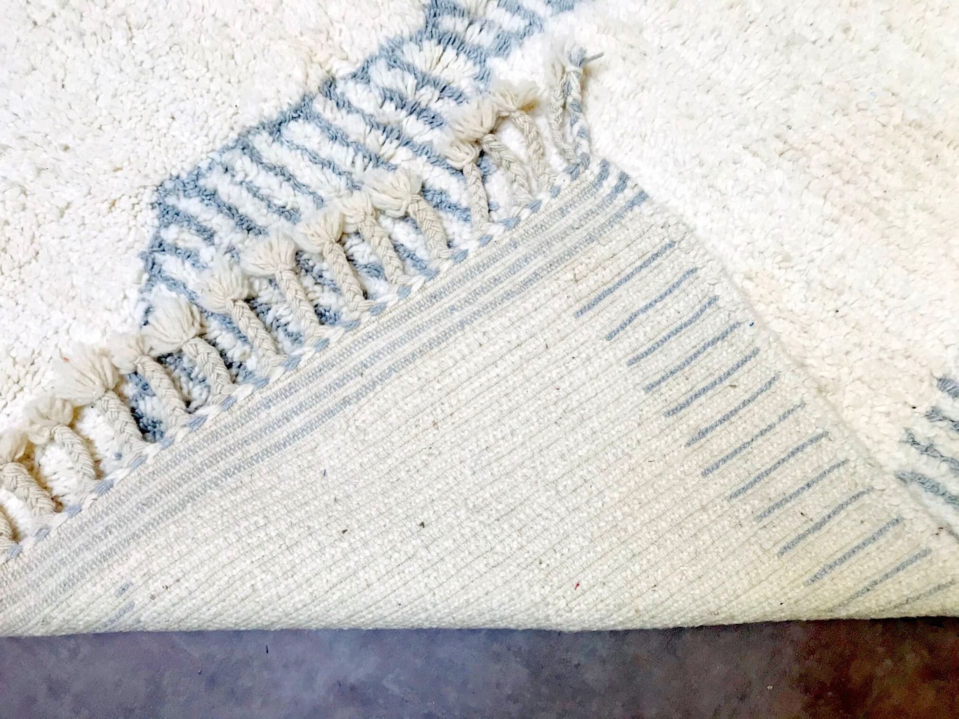 Ivory Hourglass Beni Ourain Rug