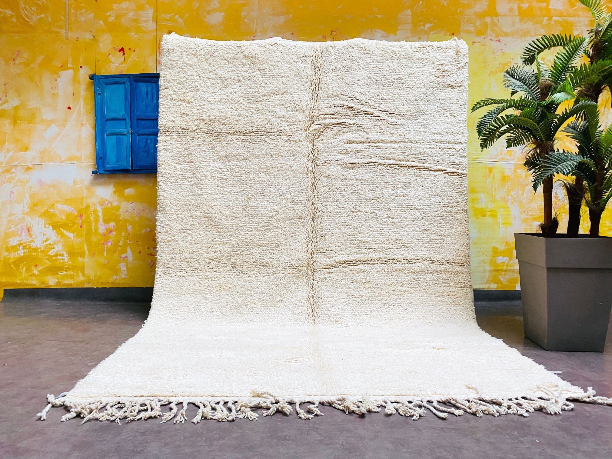 Ivory Center Seam Beni Ourain Rug