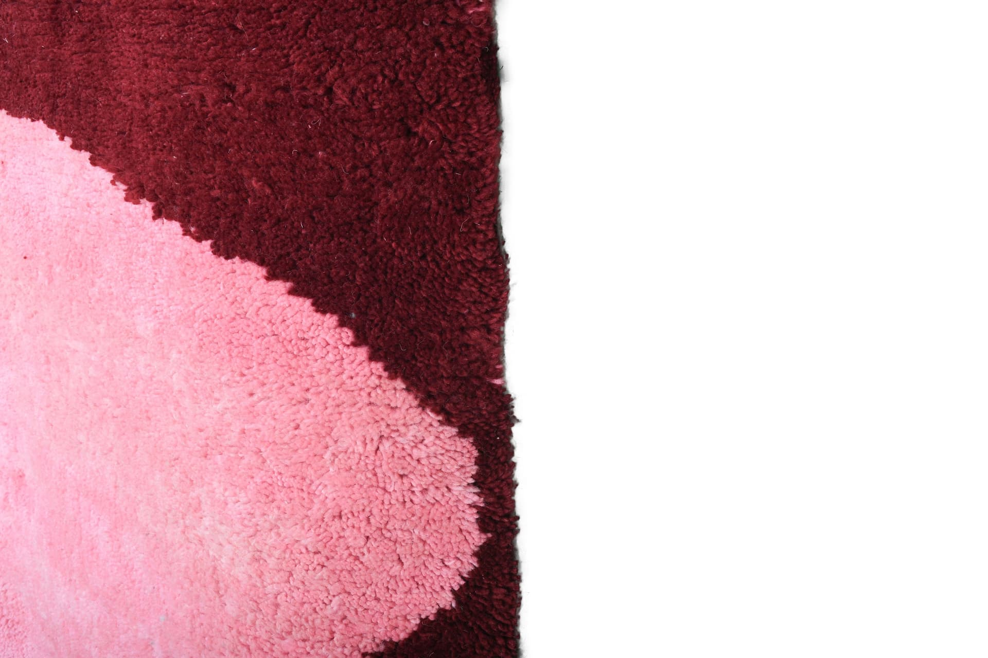 Pink Curved Block Beni Mrirt Rug