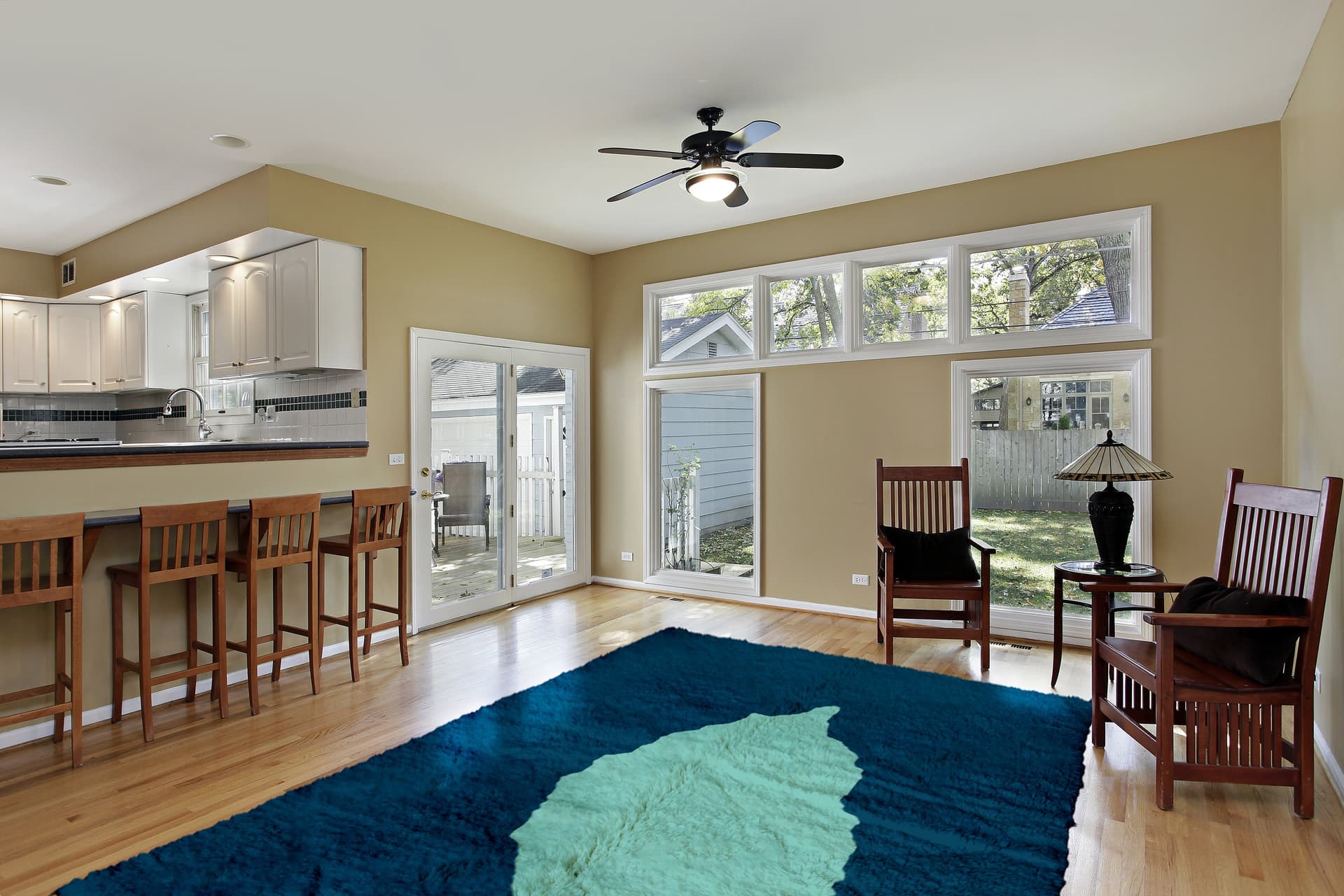Blue Organic Medallion Beni Mrirt Rug