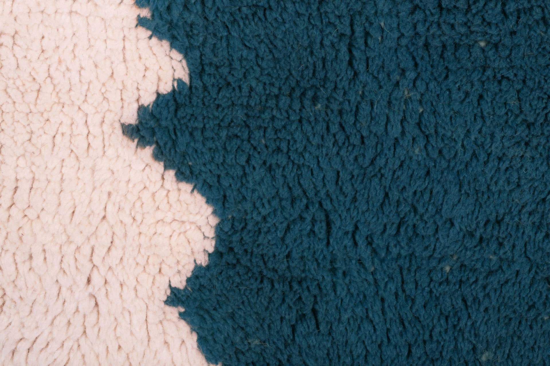 Blue Wavy Stripe Beni Mrirt Rug