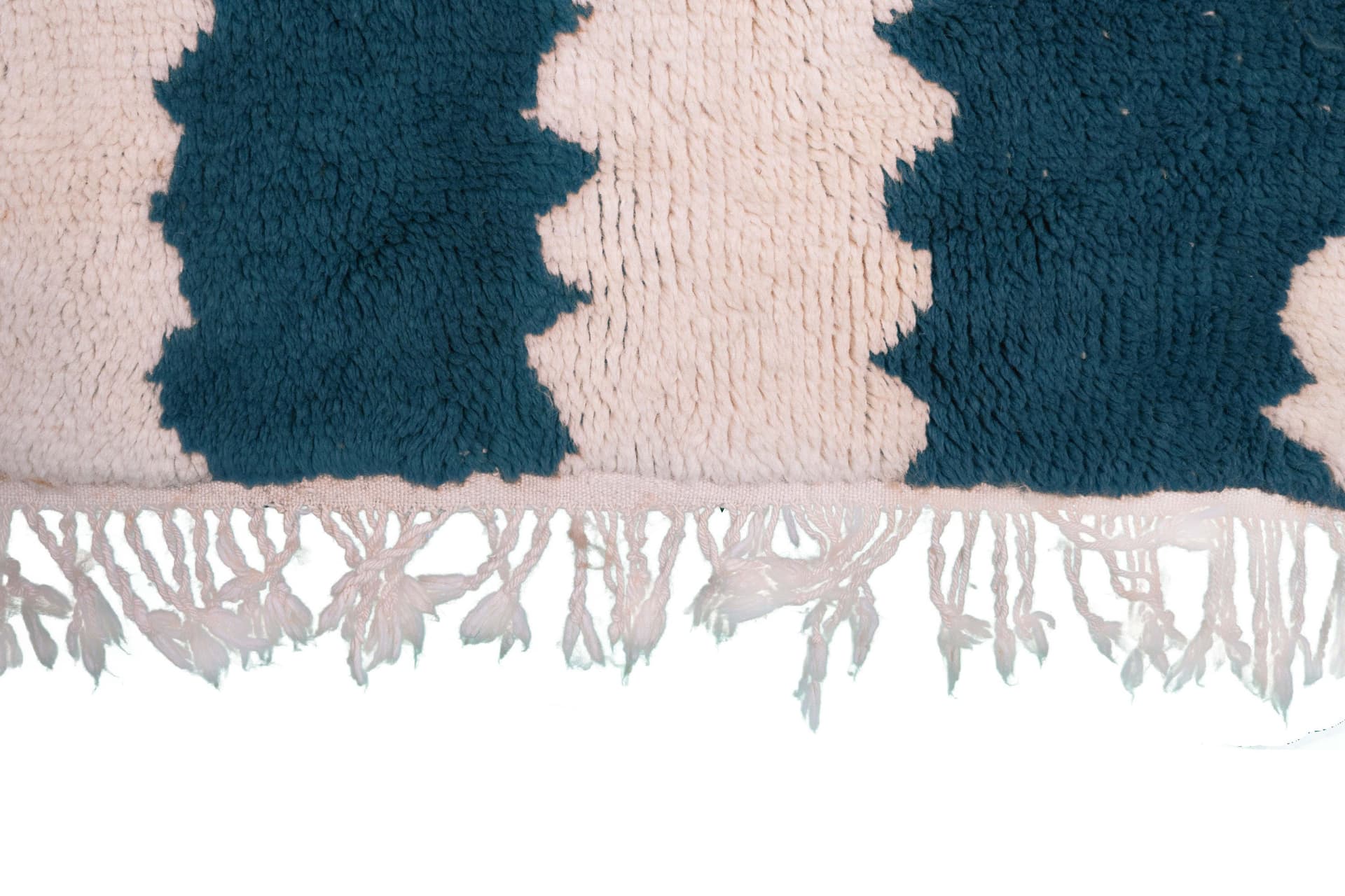Blue Wavy Stripe Beni Mrirt Rug