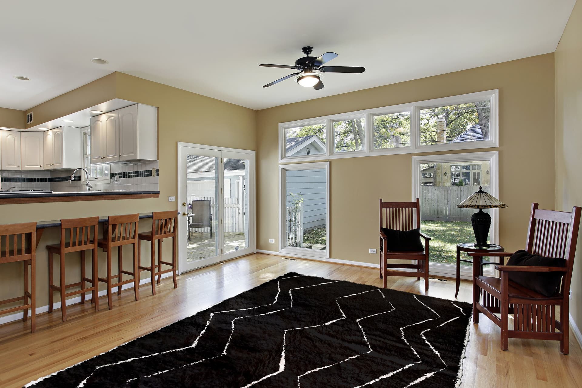 Black Wavy Diamond Beni Ourain Rug