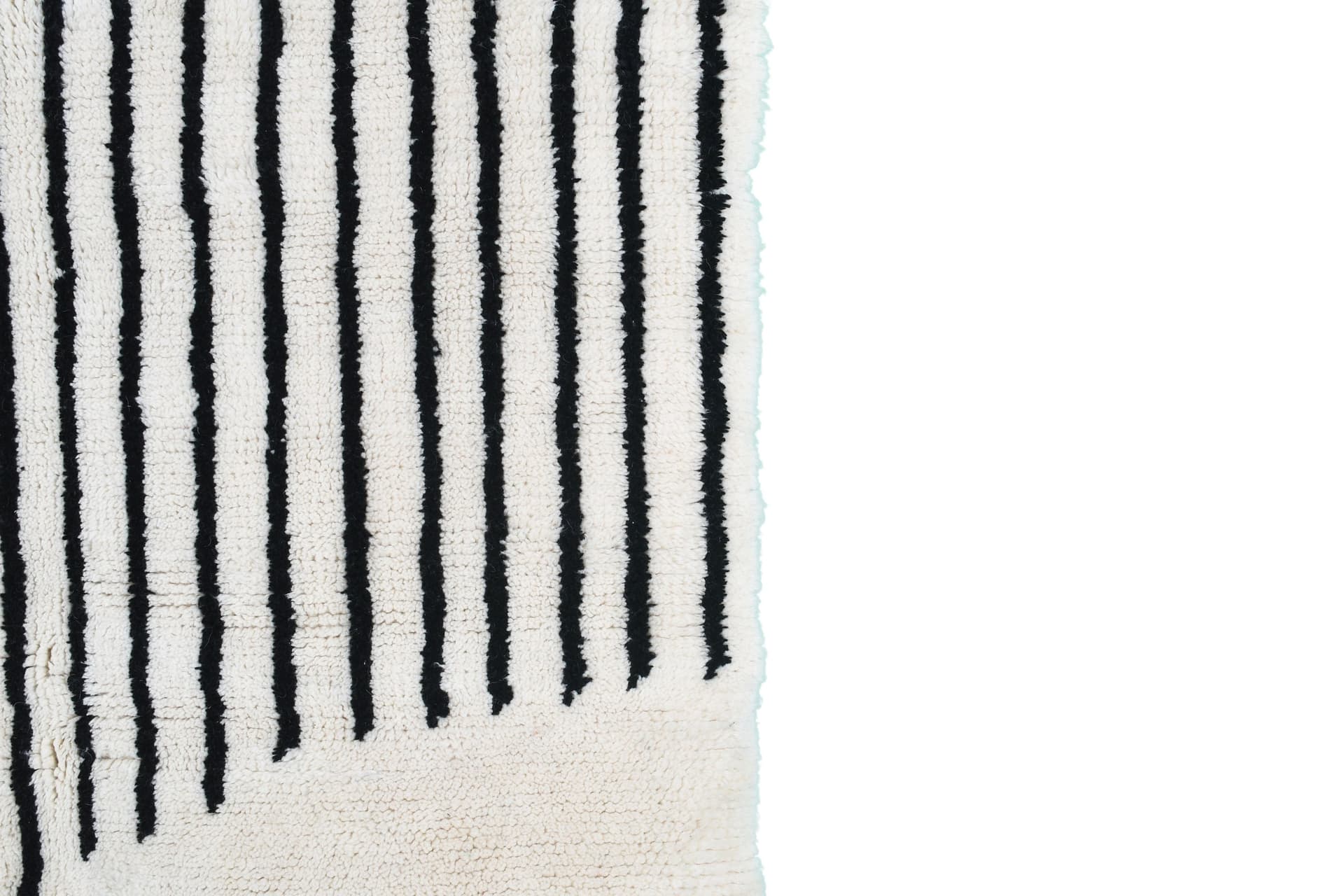 Moroccan Rug Mrirt 3x5 Wool Ivory Black Red Minimalist Living Room Berber