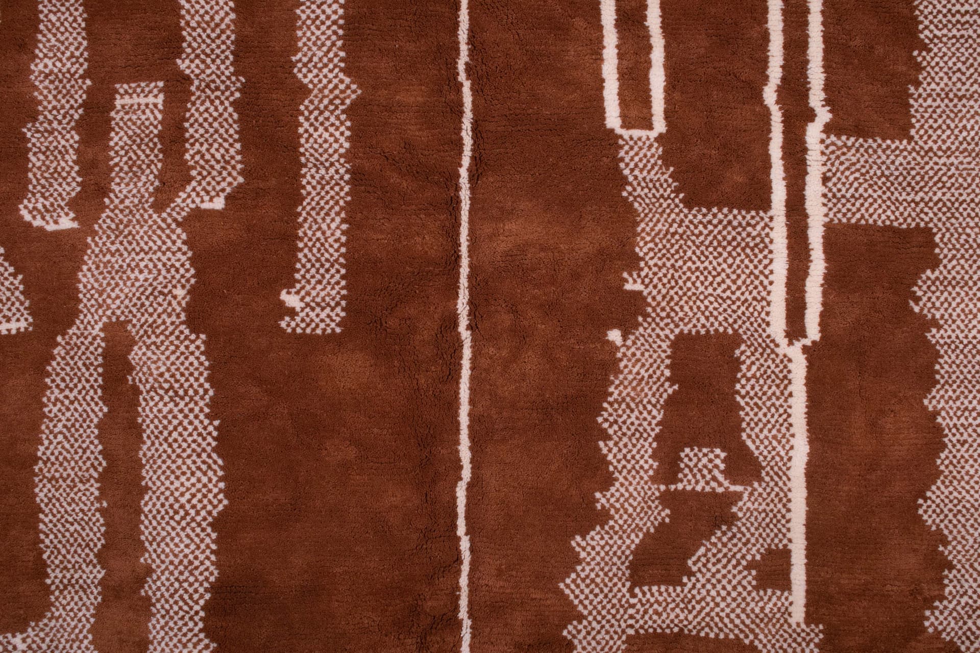 Rust Geometric Beni Mrirt Rug