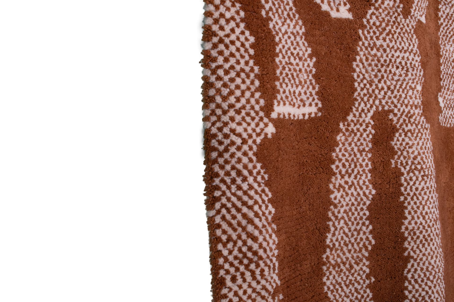 Rust Geometric Beni Mrirt Rug