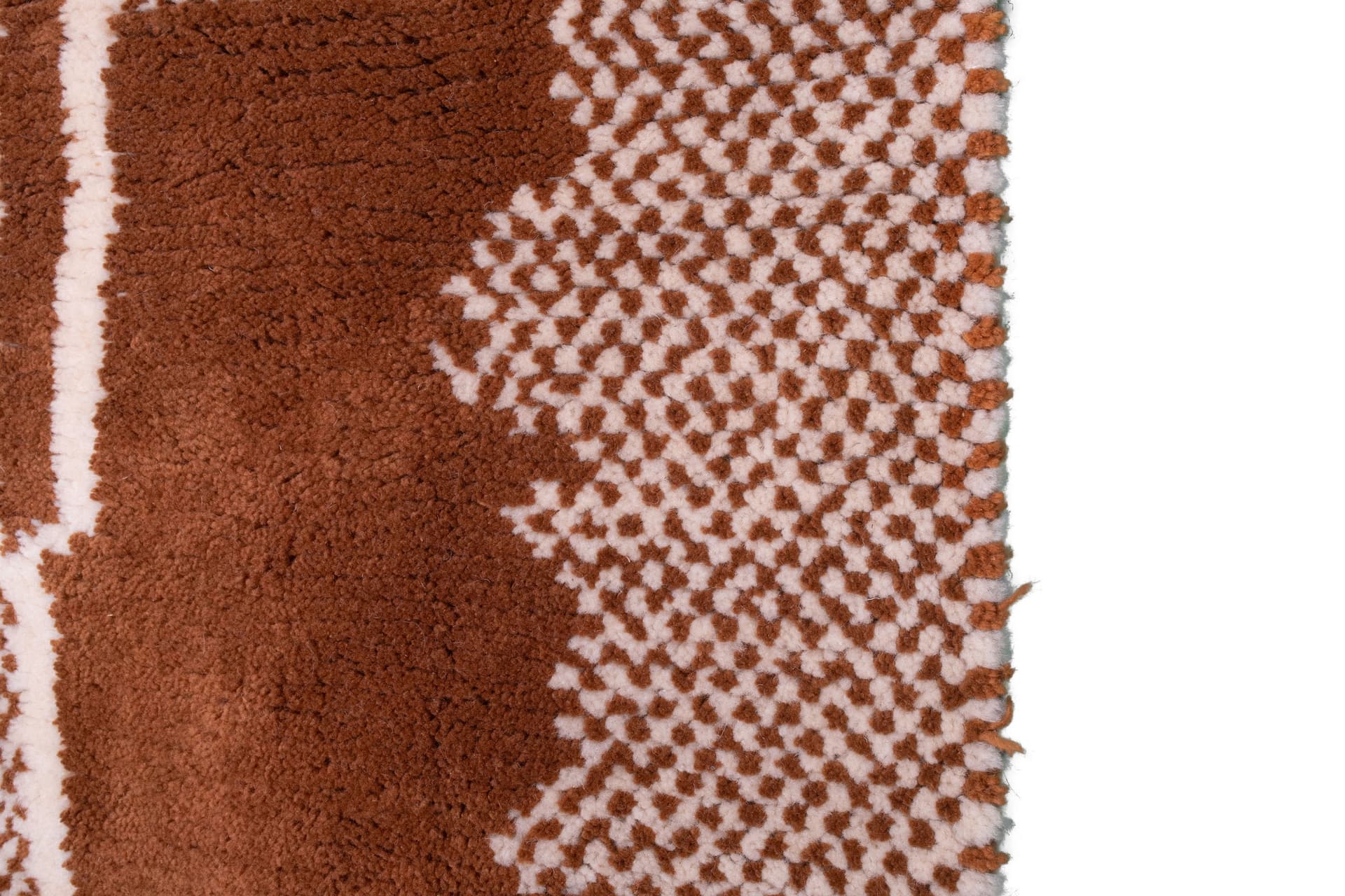Rust Geometric Beni Mrirt Rug