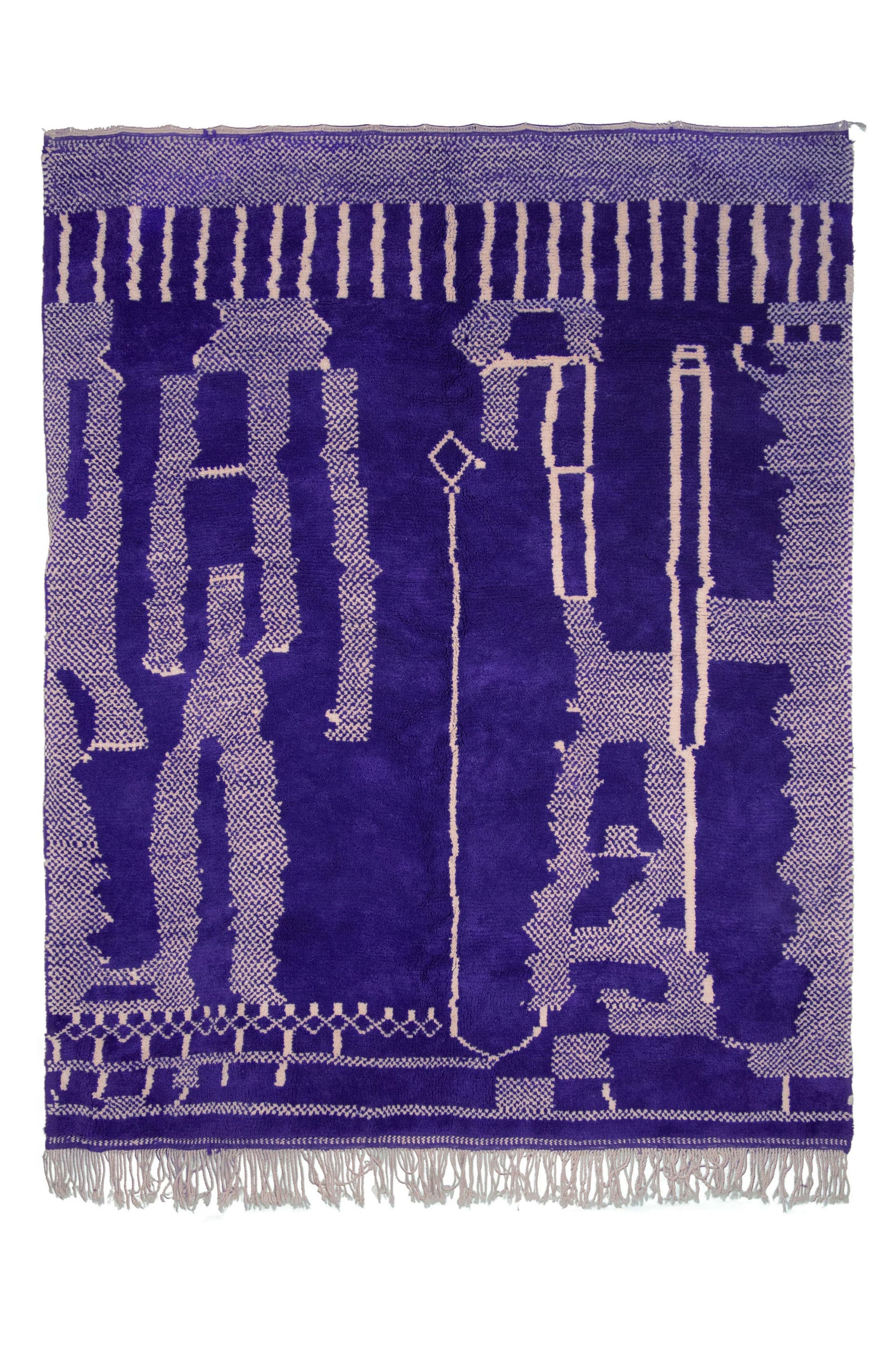 Purple Abstract Beni Mrirt Rug