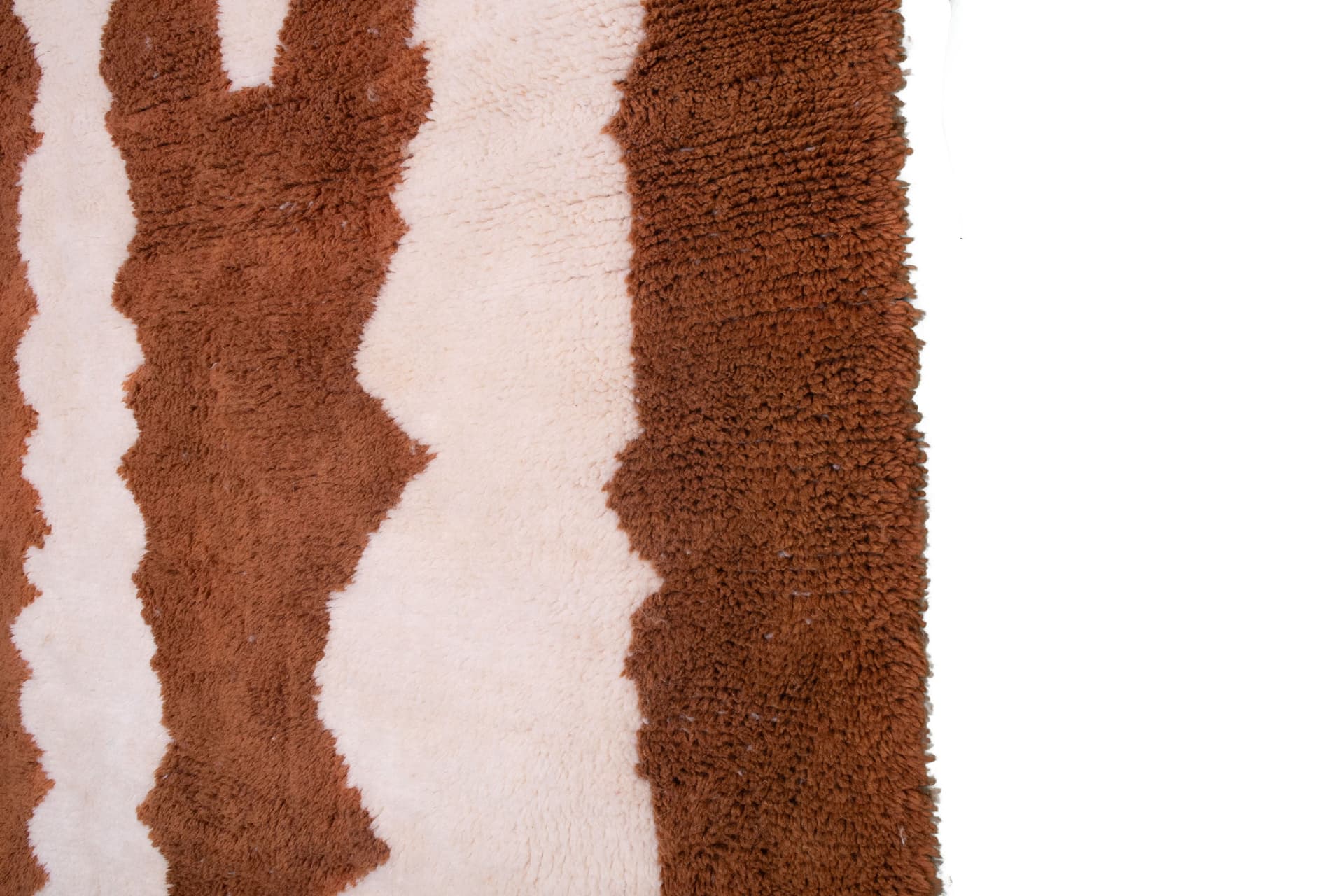 Brown Wavy Stripe Beni Mrirt Rug