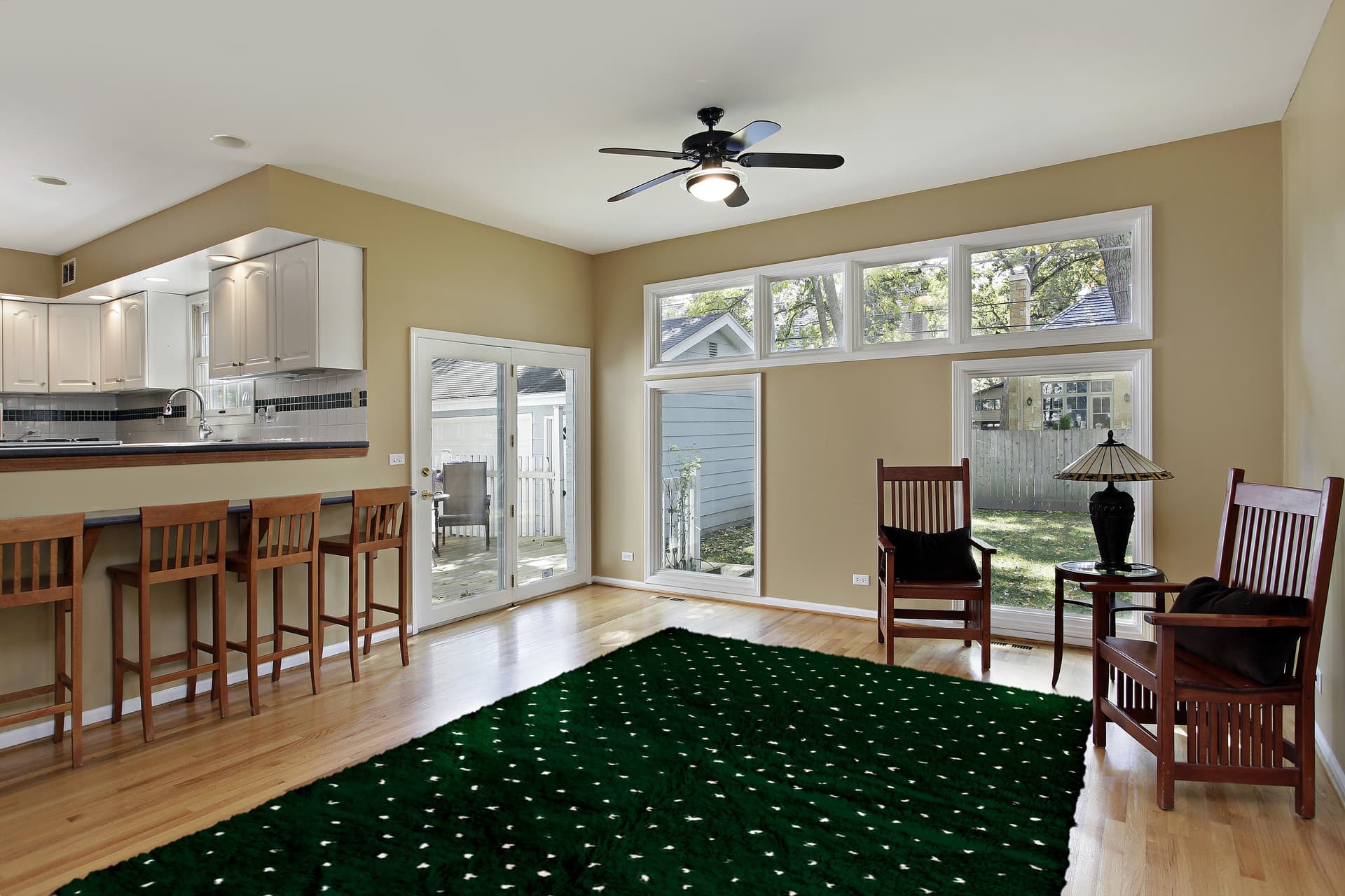 Emerald Speckled Beni Mrirt Rug