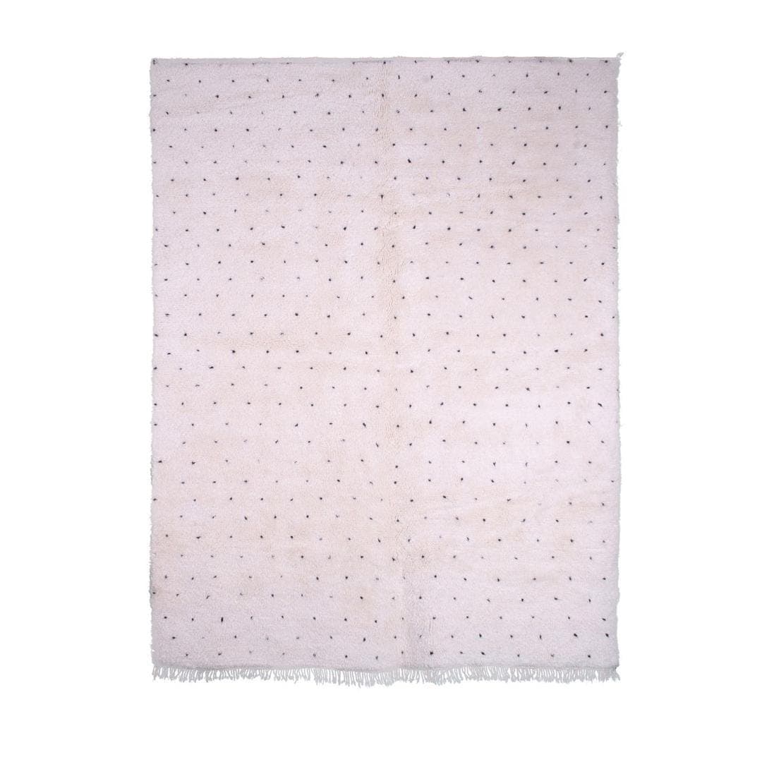 Ivory Black Speckle Beni Ourain Rug