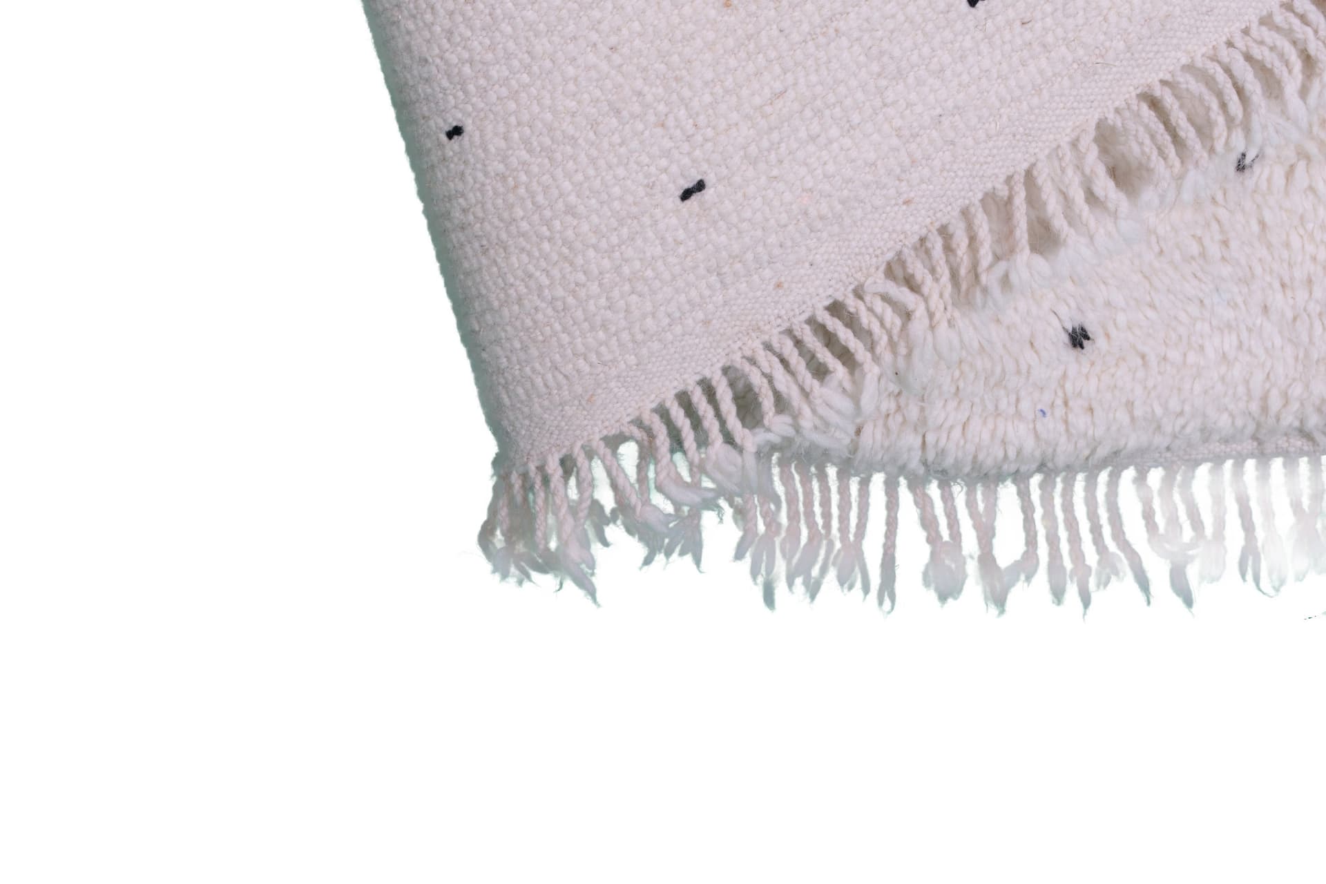 Ivory Black Speckle Beni Ourain Rug