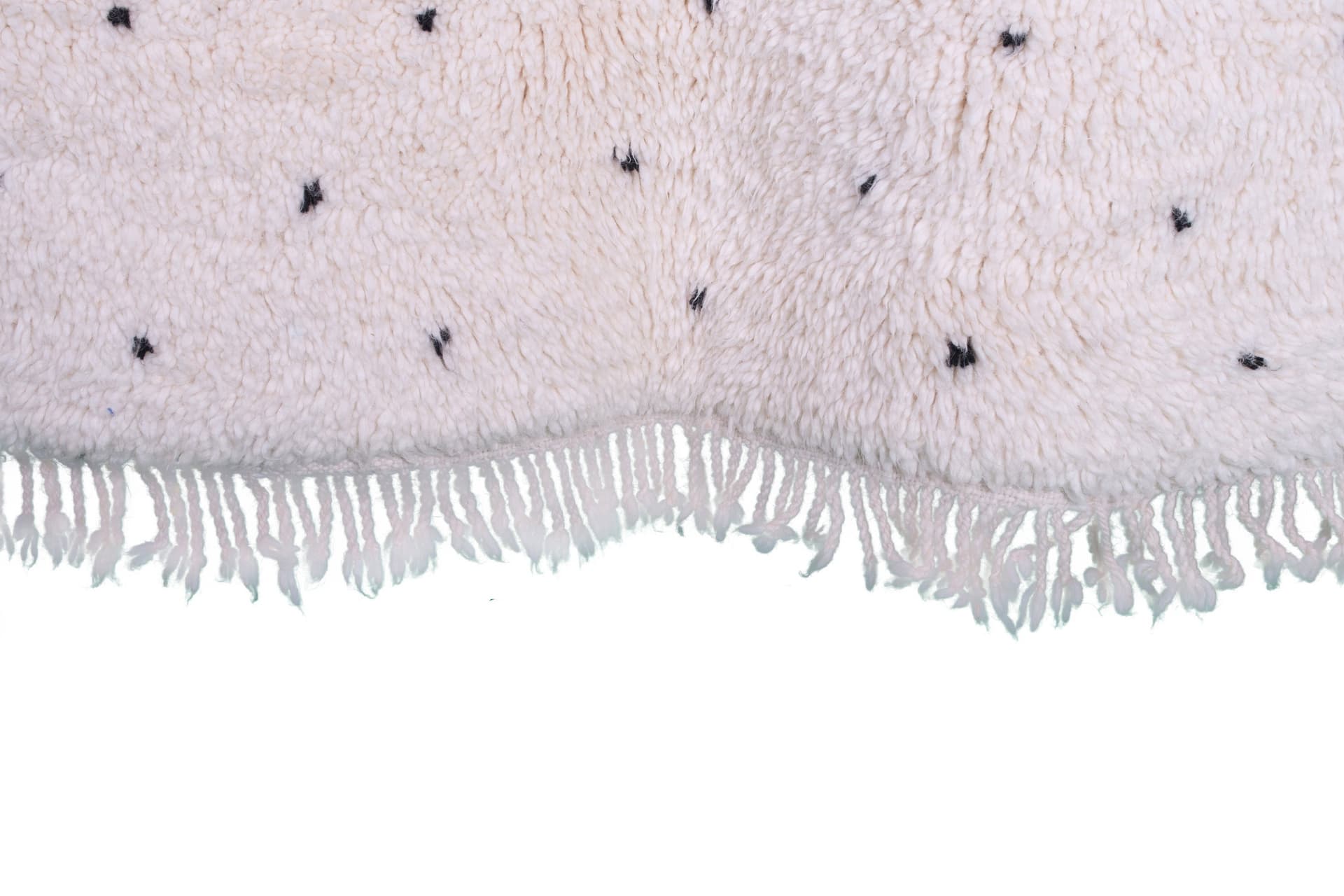 Ivory Black Speckle Beni Ourain Rug