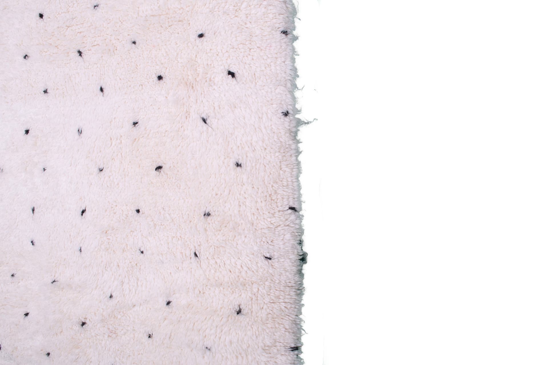 Ivory Black Speckle Beni Ourain Rug