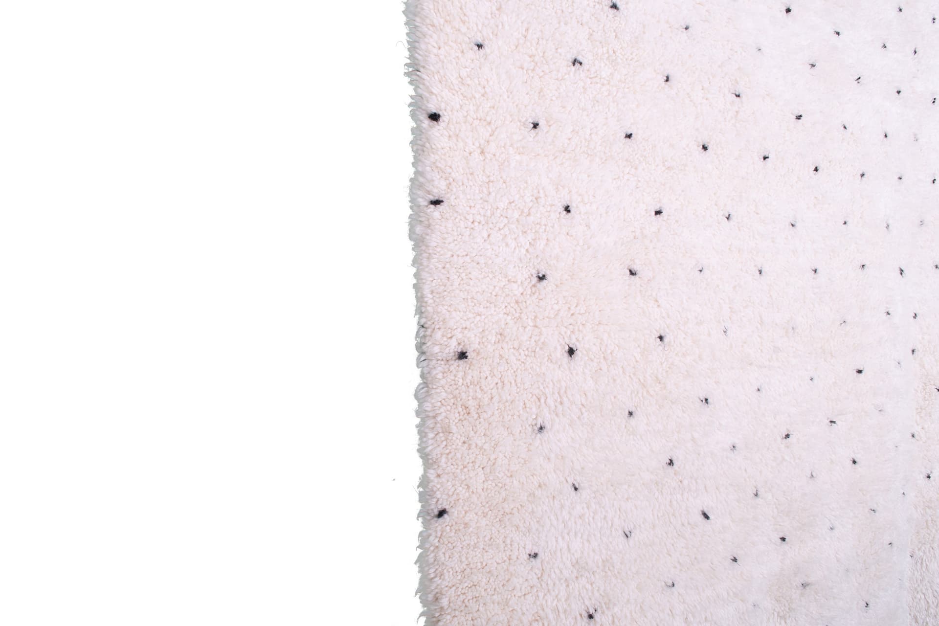 Ivory Black Speckle Beni Ourain Rug
