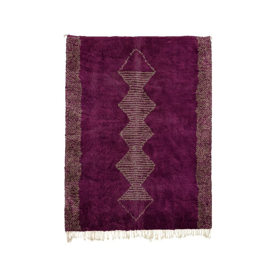 Purple Zigzag Beni Mrirt Rug