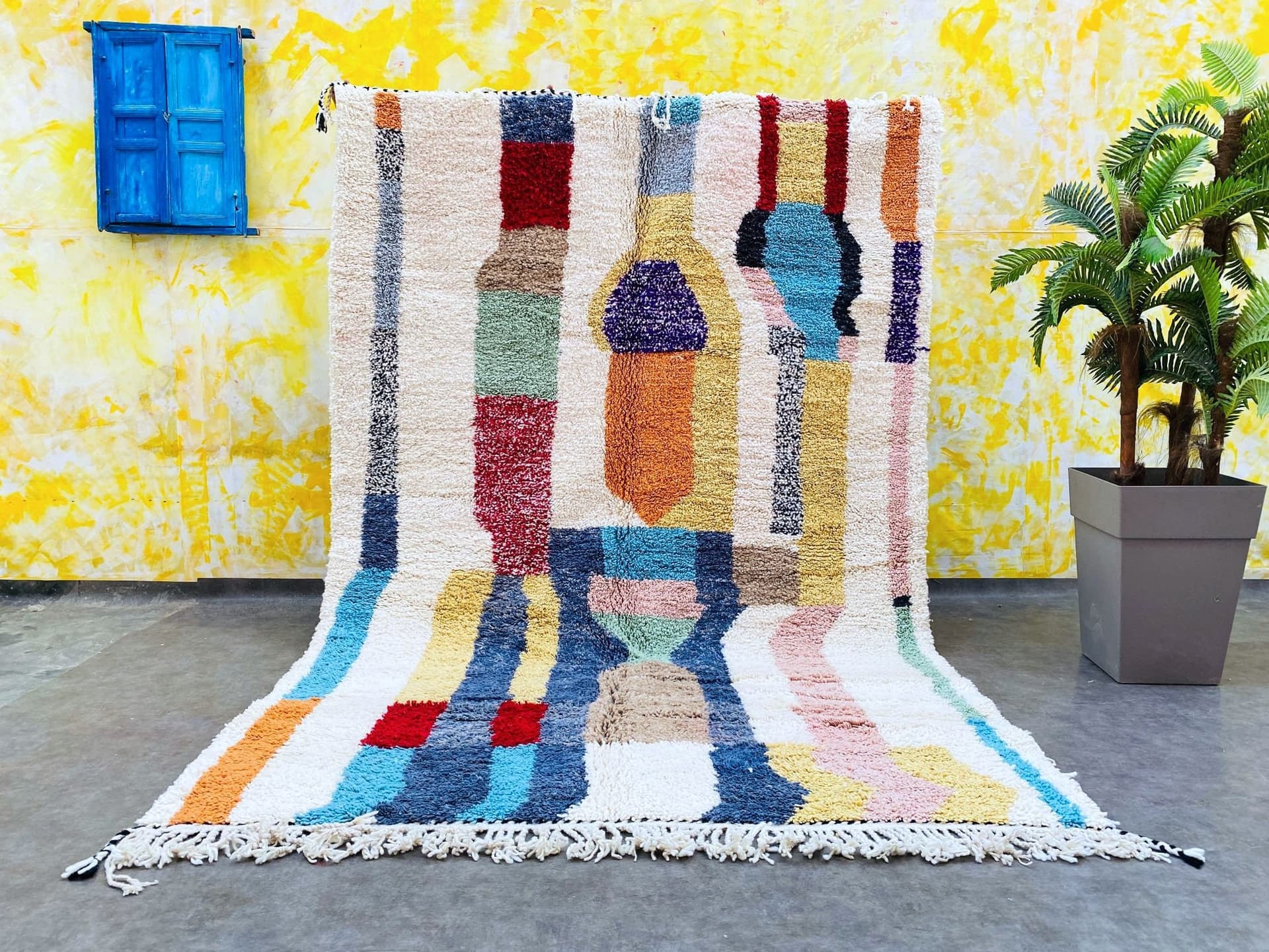Multicolor Abstract Beni Ourain Rug