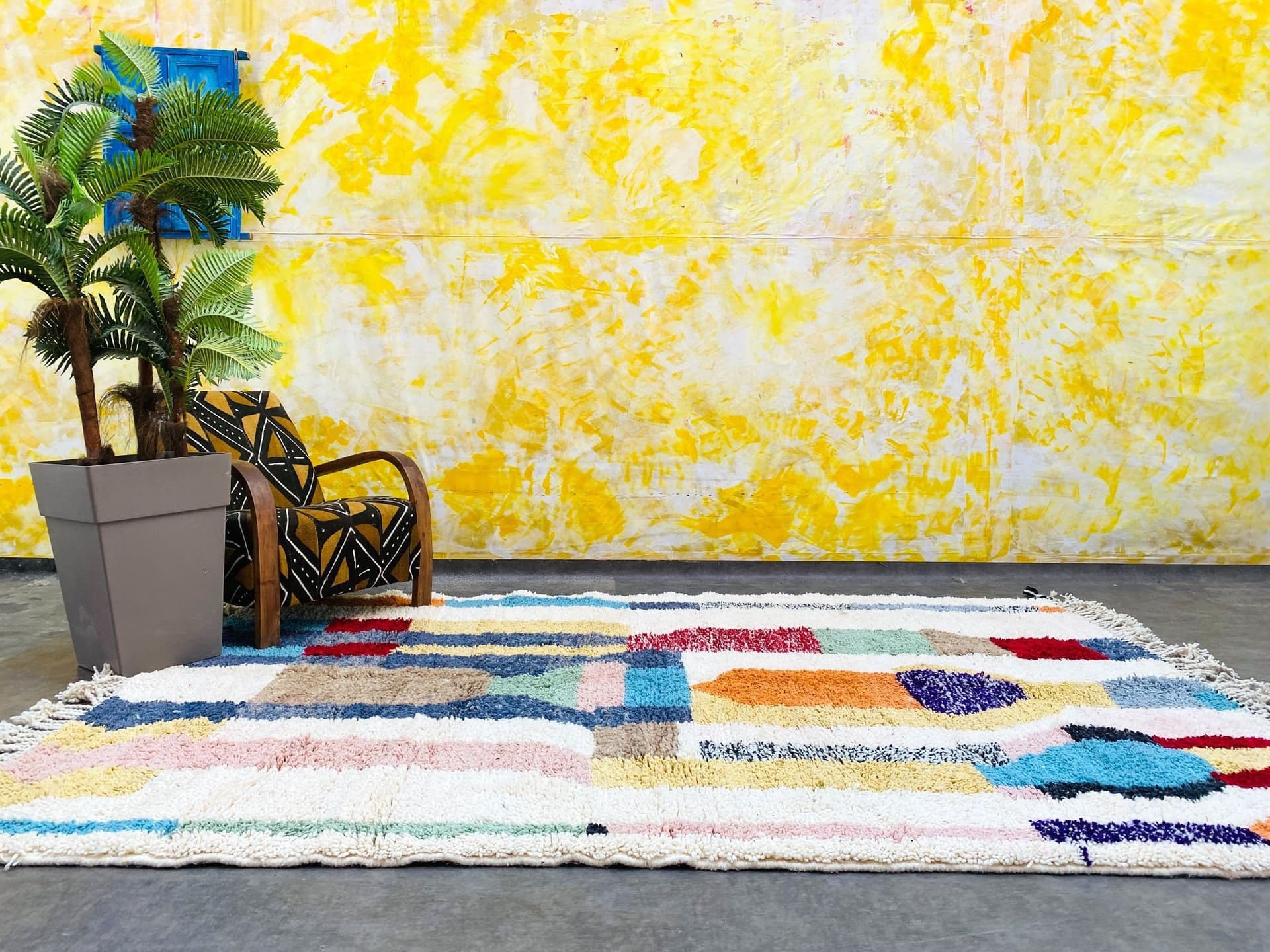 Multicolor Abstract Beni Ourain Rug