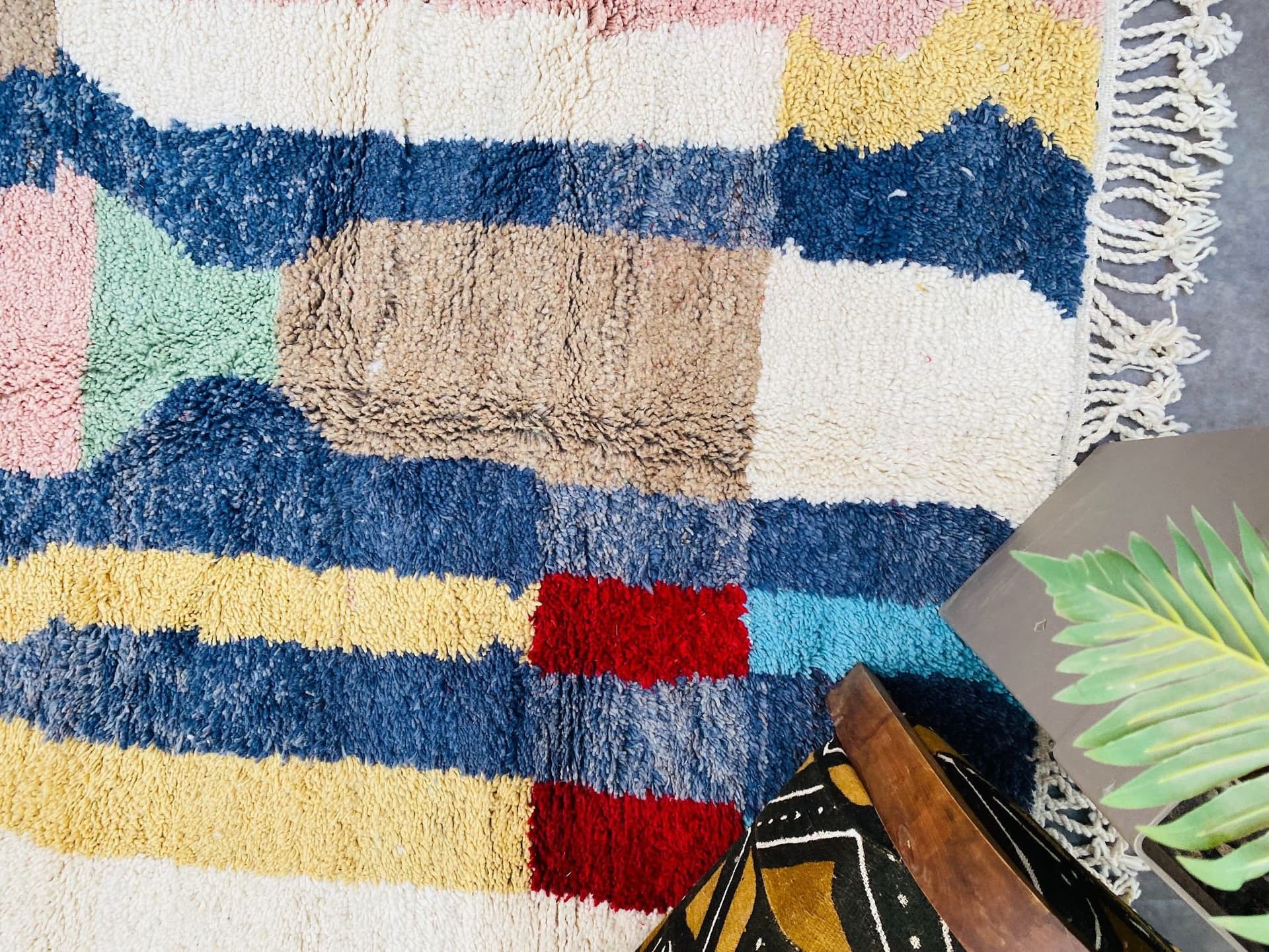 Multicolor Abstract Beni Ourain Rug