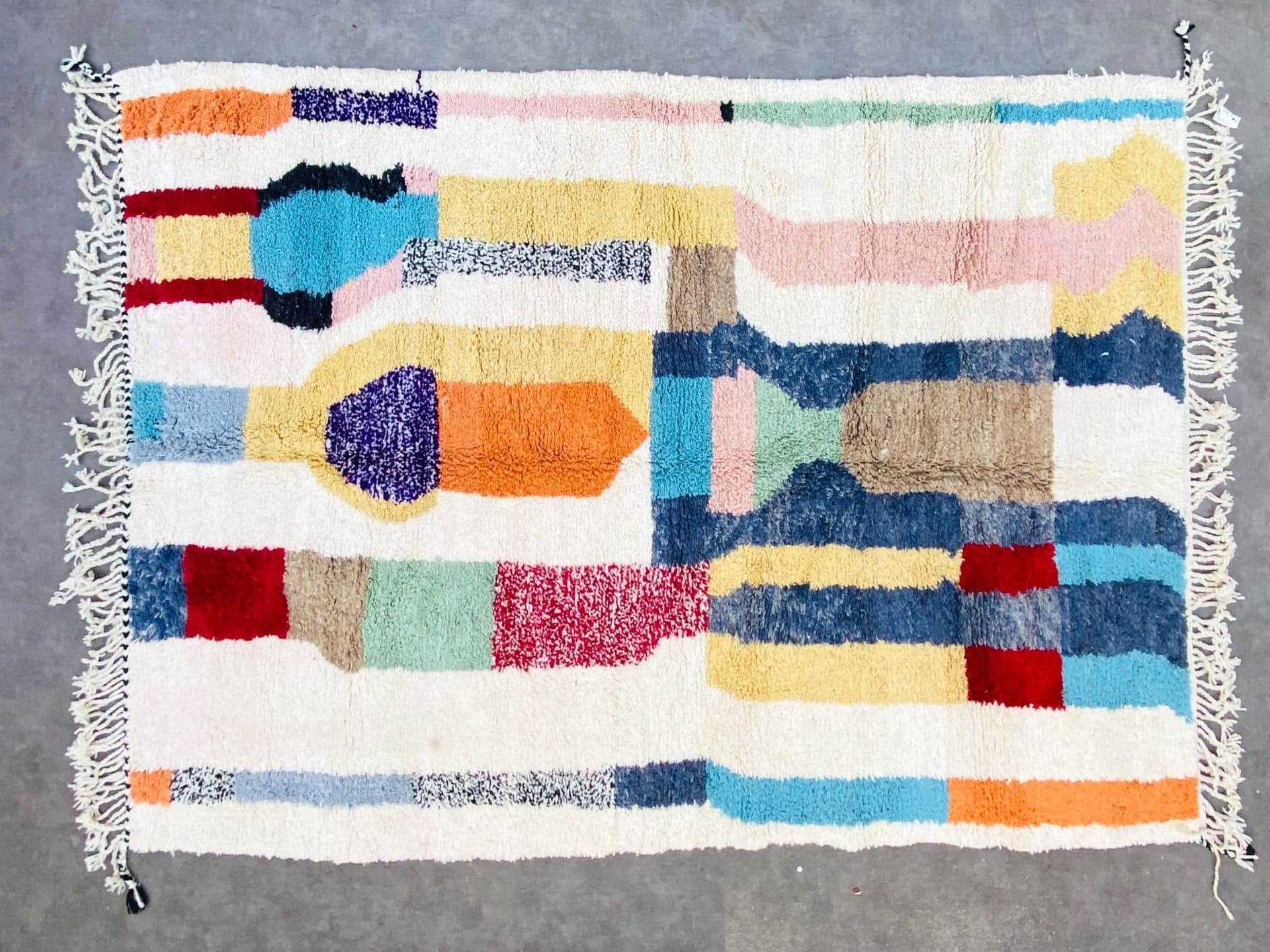 Multicolor Abstract Beni Ourain Rug