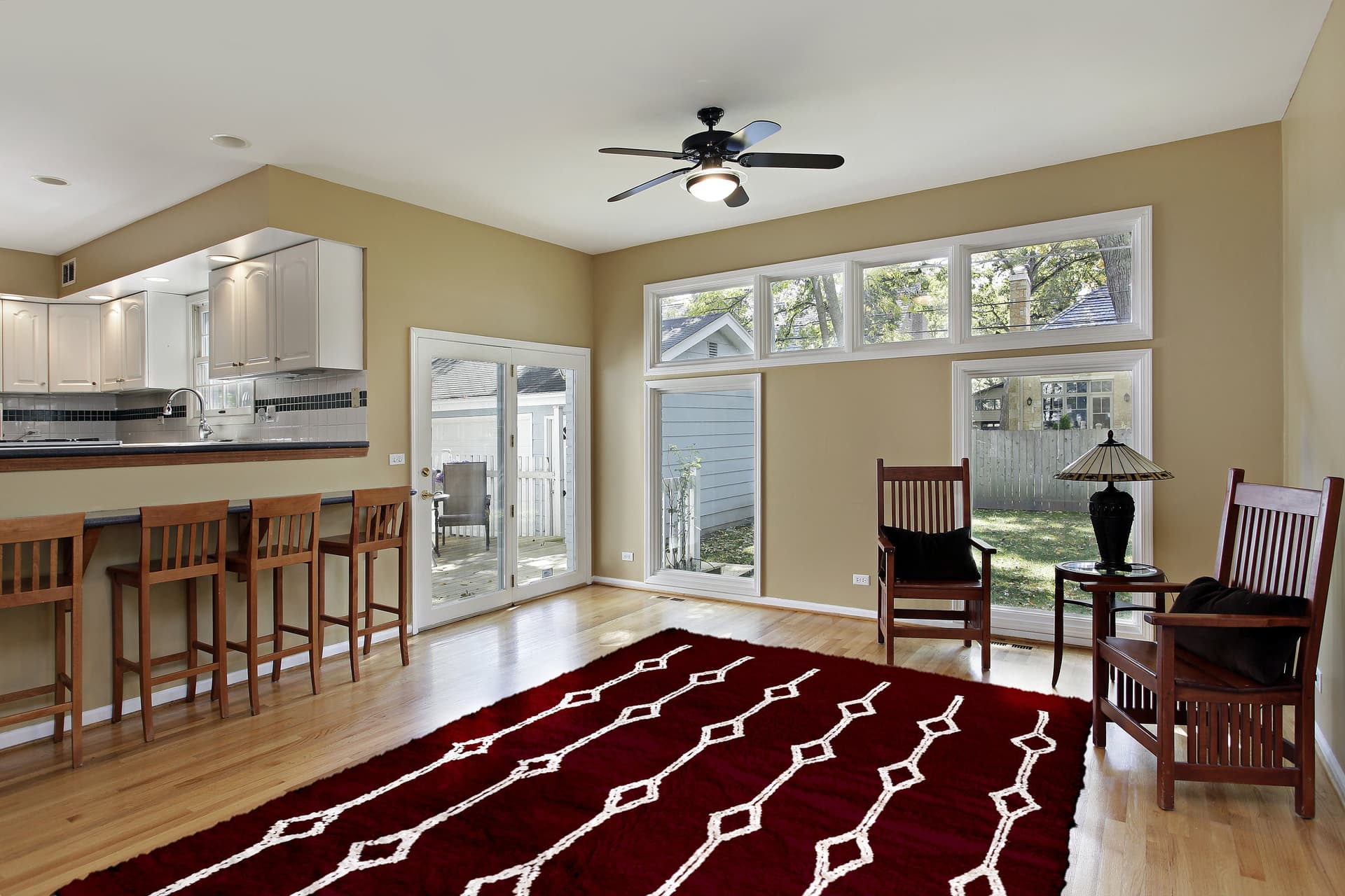 Burgundy Lattice Beni Mrirt Rug