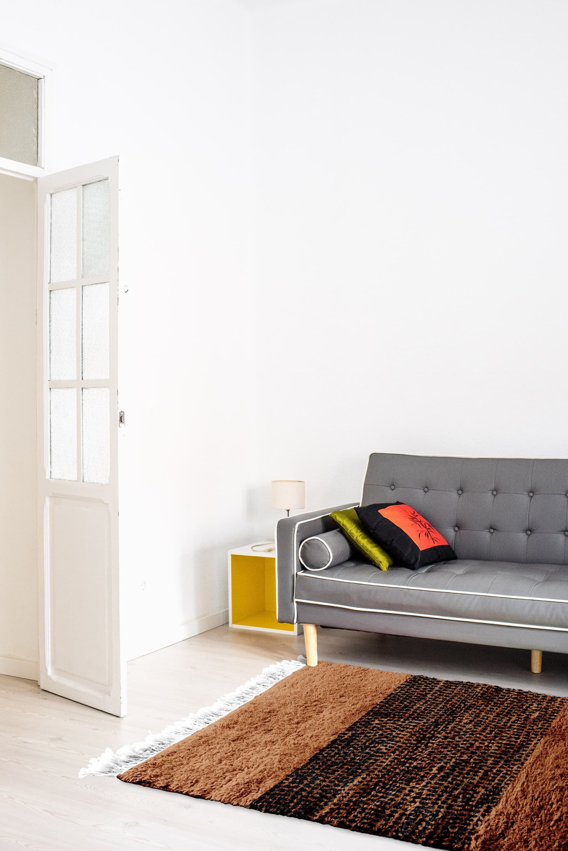 Brown Dotted Band Beni Ourain Rug