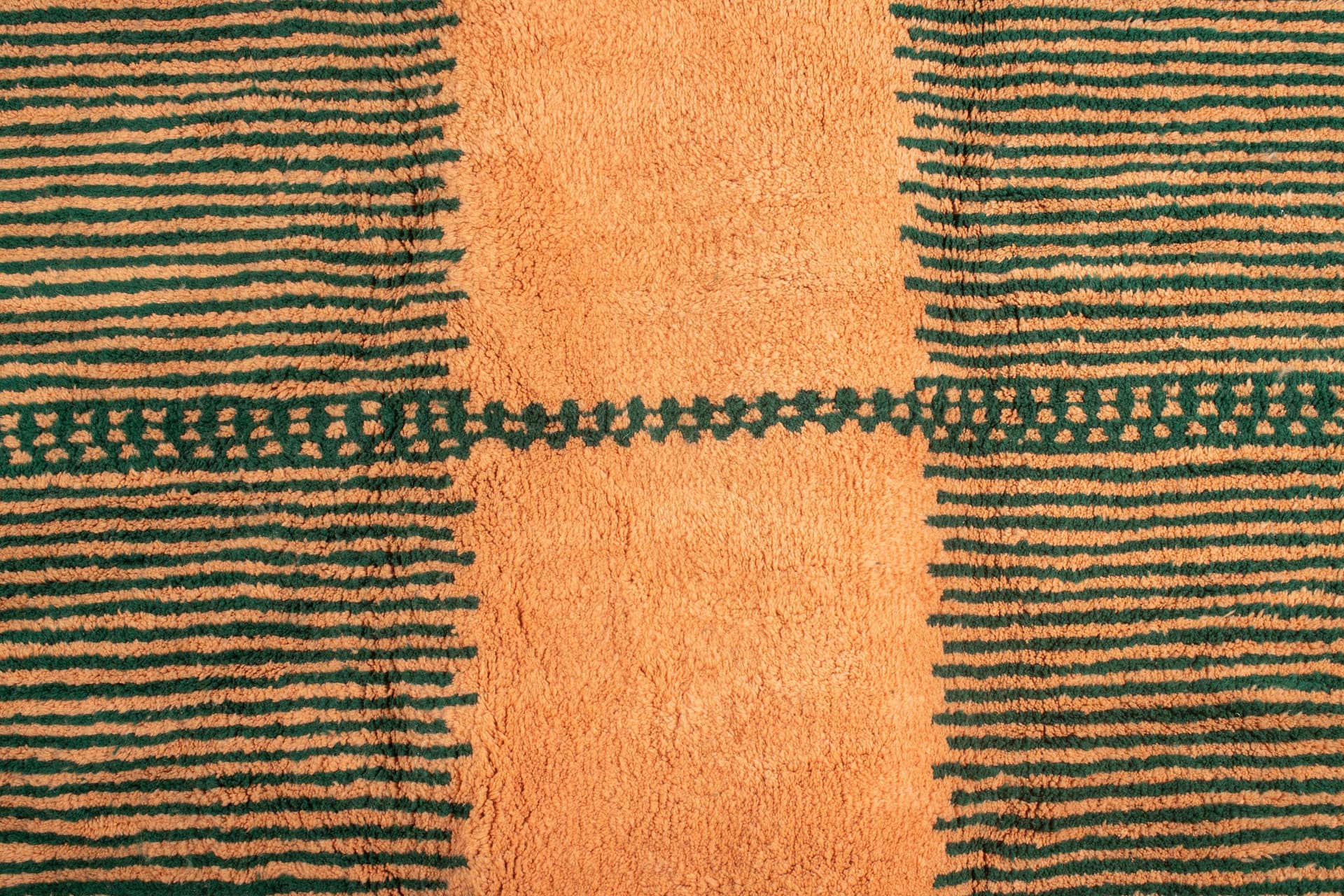 Terracotta Green Stripe Beni Mrirt Rug