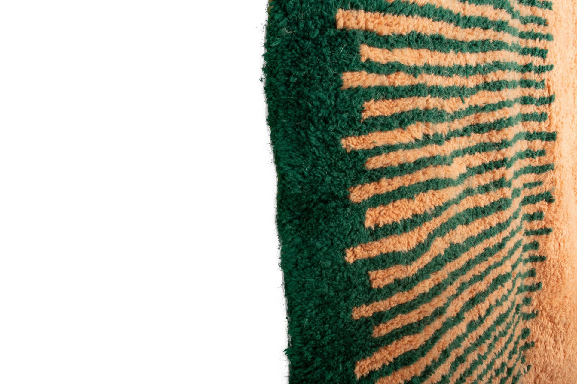 Terracotta Green Stripe Beni Mrirt Rug