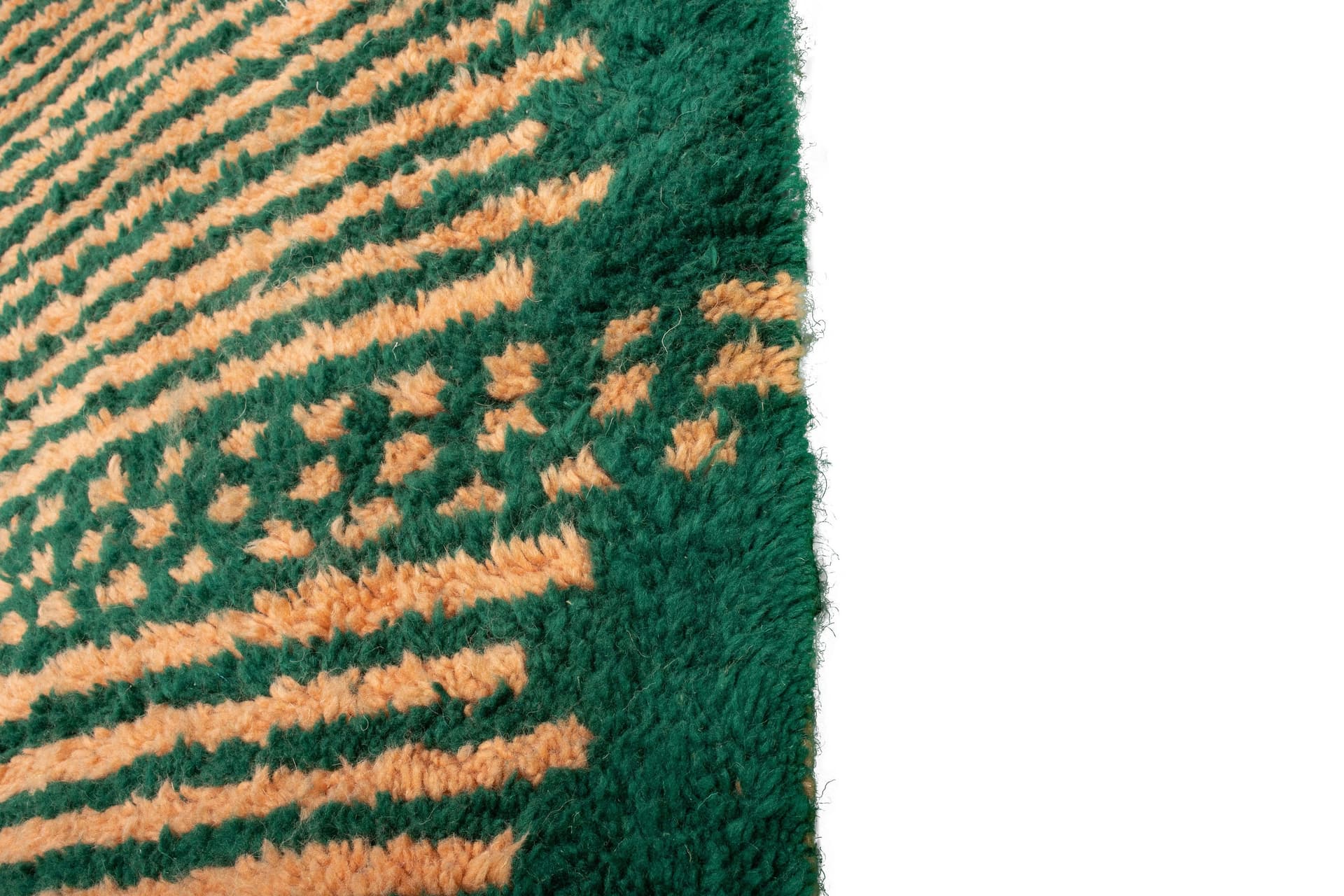 Terracotta Green Stripe Beni Mrirt Rug
