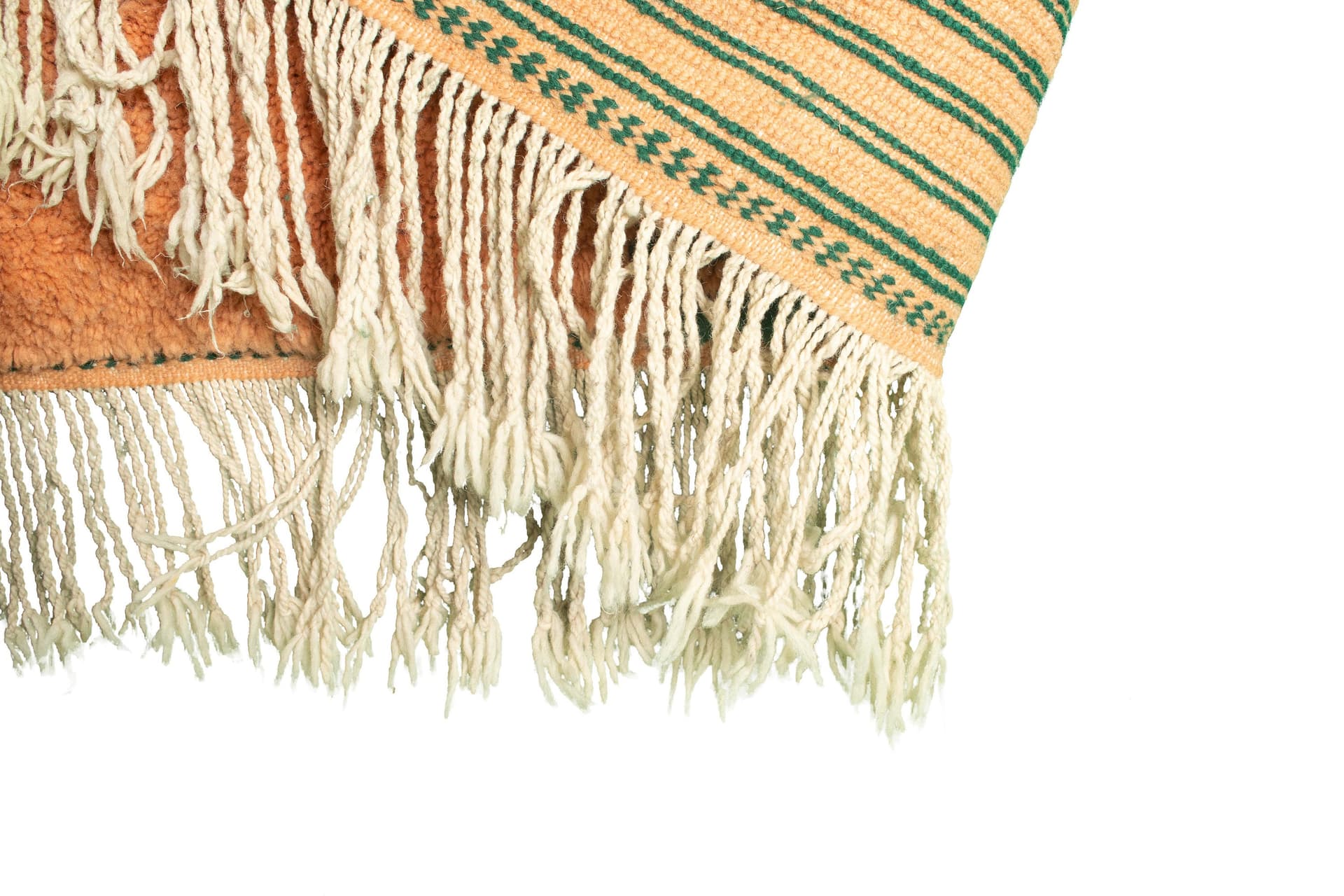 Terracotta Green Stripe Beni Mrirt Rug