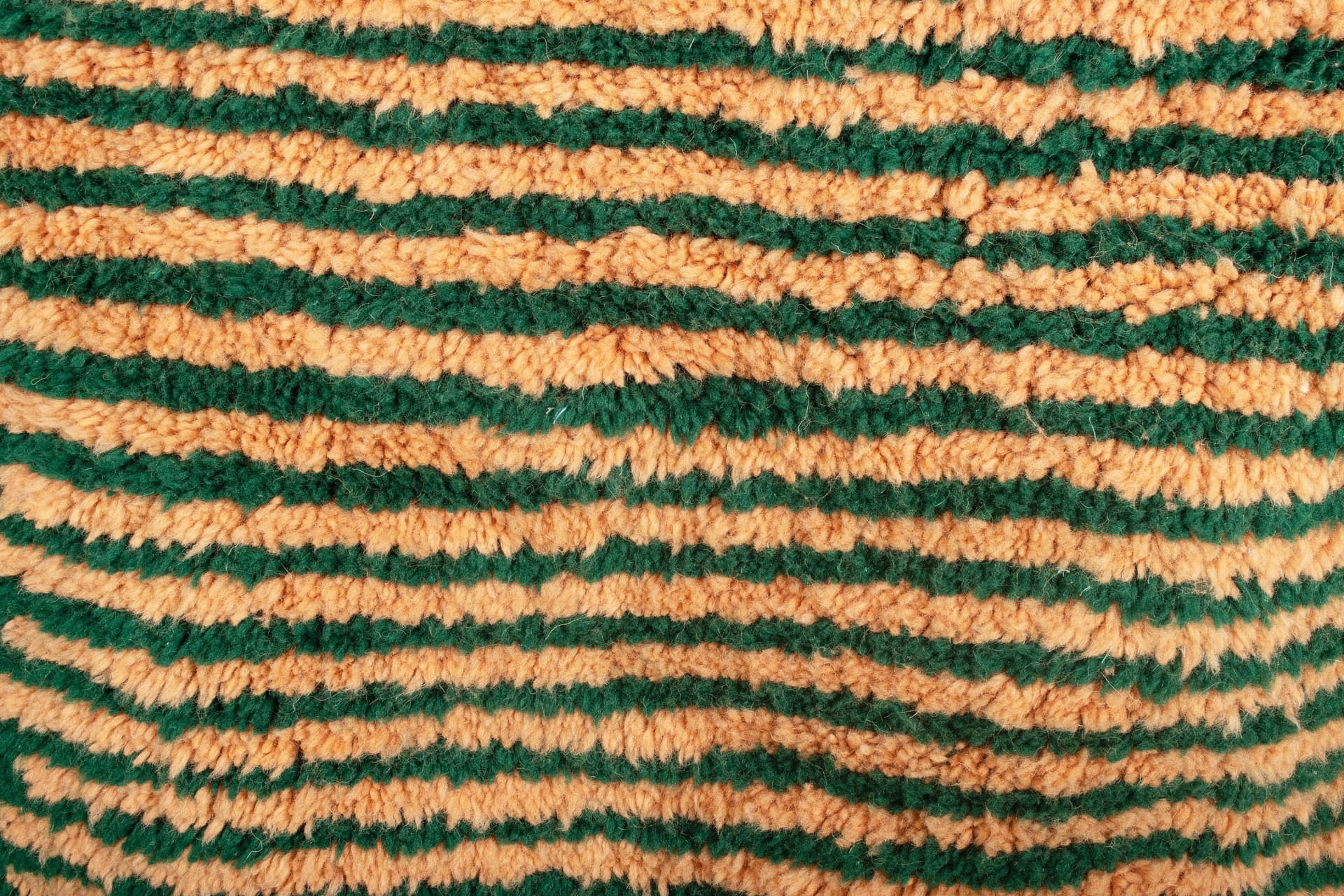 Terracotta Green Stripe Beni Mrirt Rug