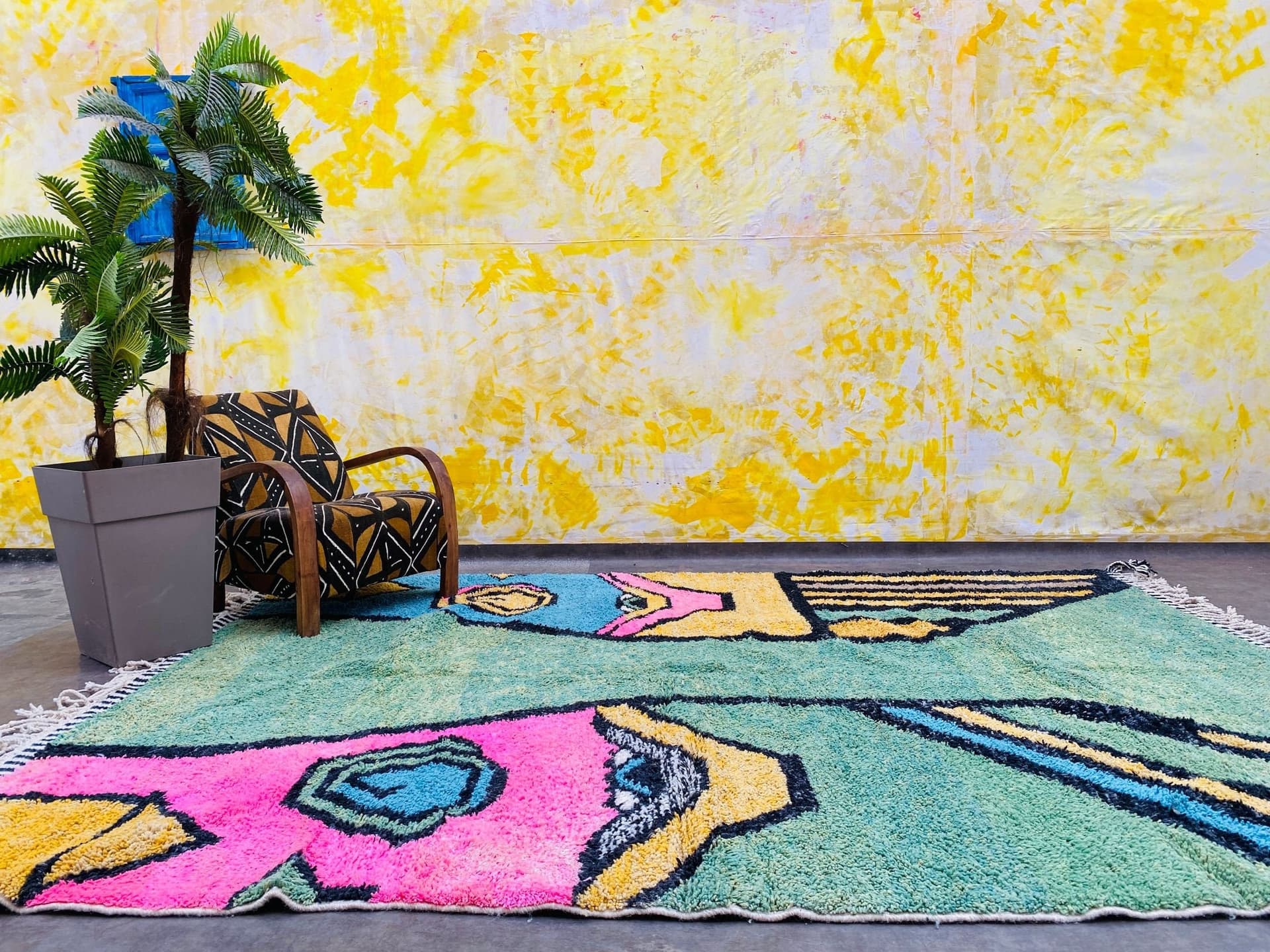 Mint Multicolor Abstract Rug