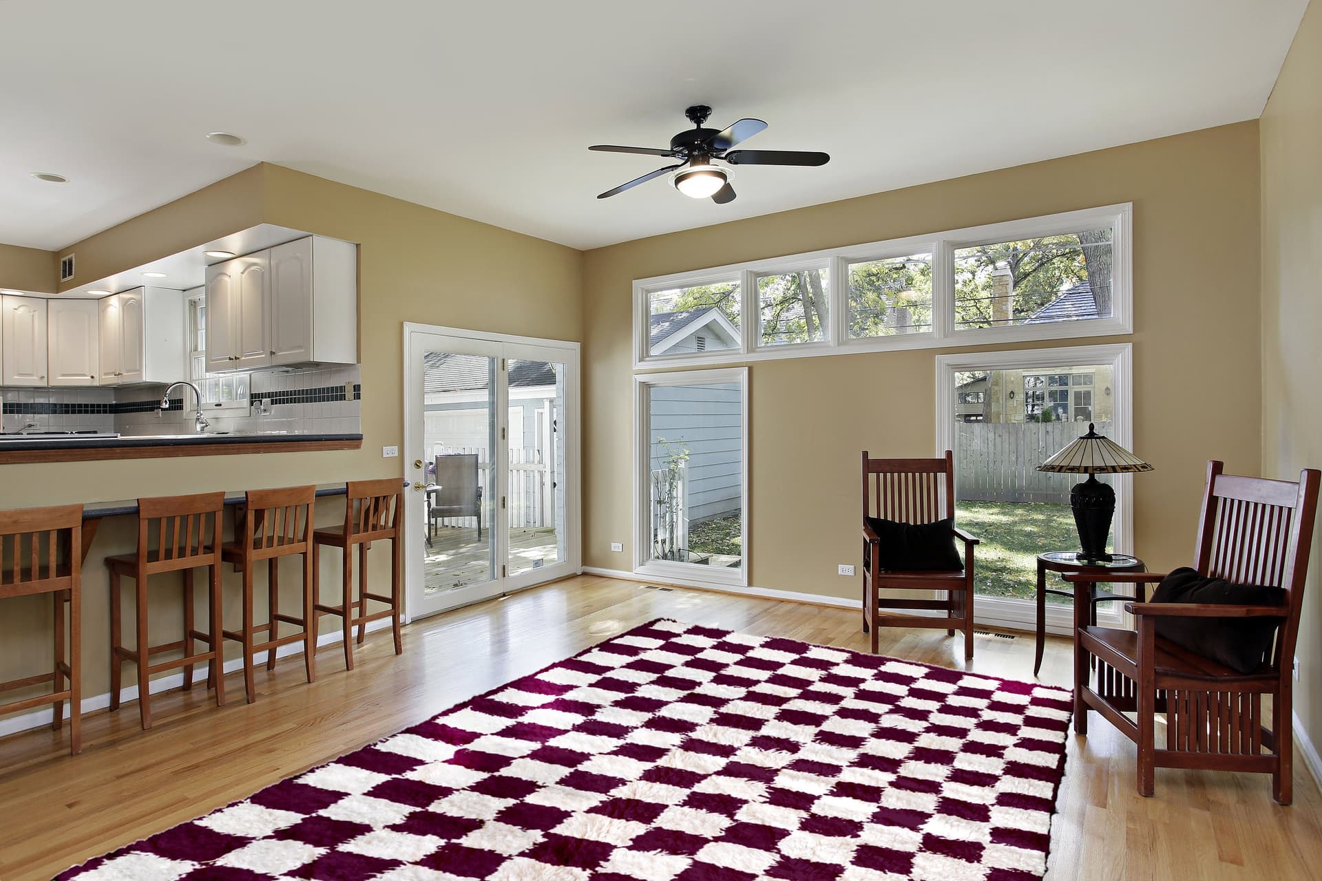 Plum Checkered Beni Mrirt Rug