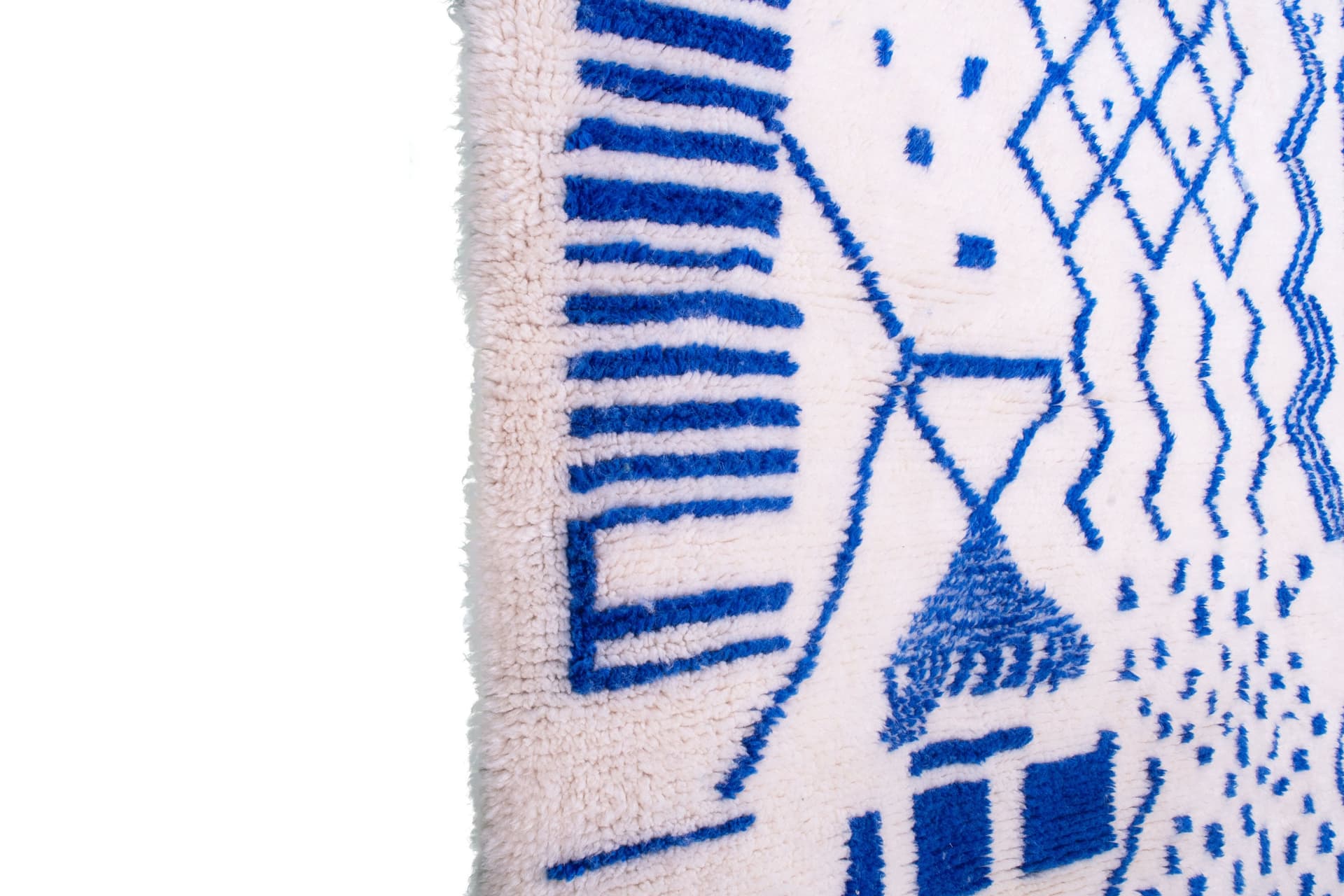 Blue Abstract Beni Ourain Rug